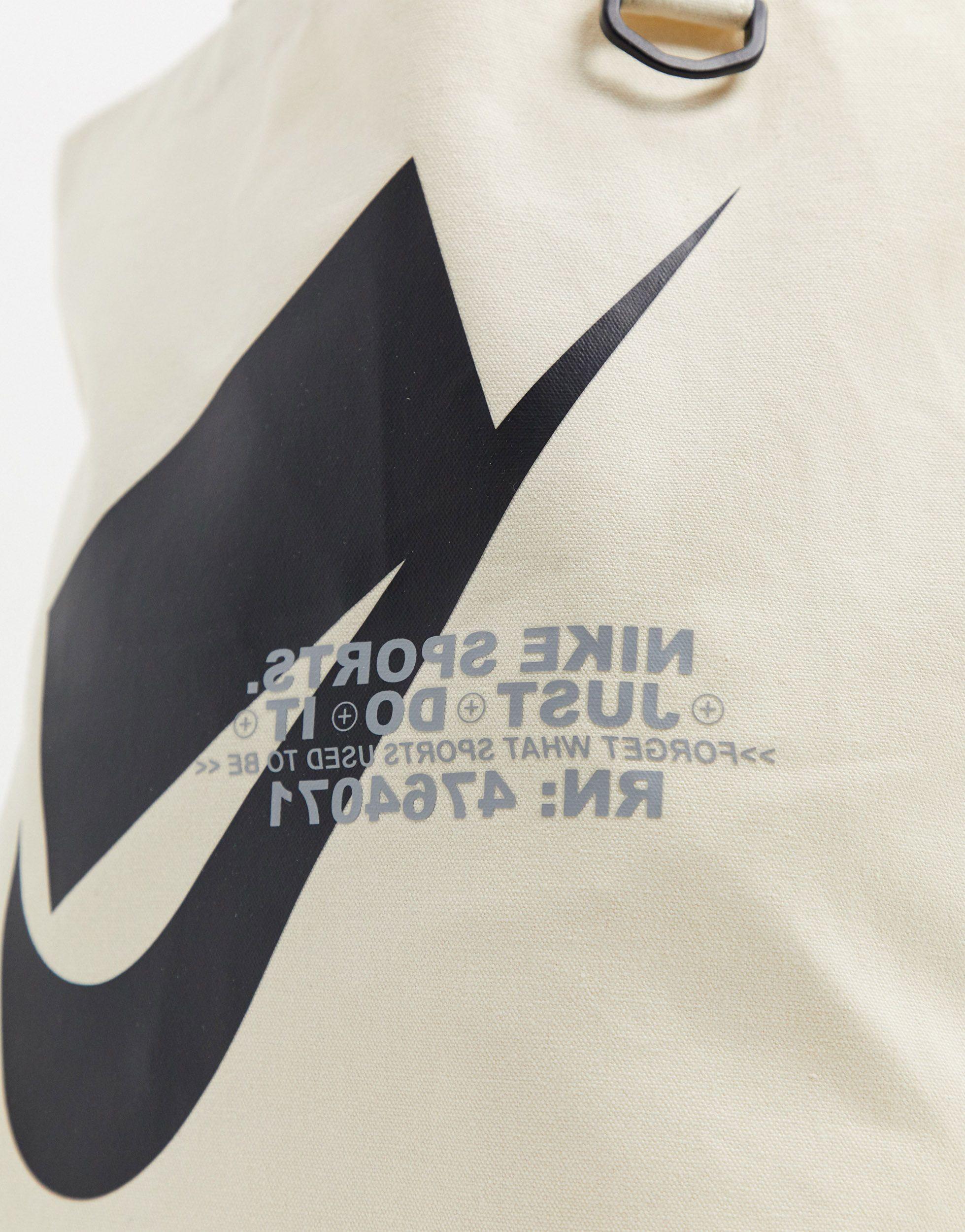 Nike Swoosh Logo Tote Bag in Black for Men