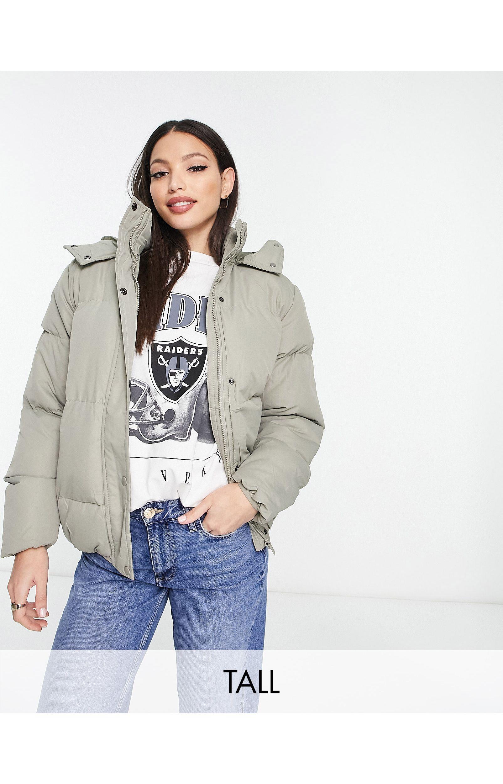 Brave Soul Bunny Hooded Puffer Jacket in White | Lyst