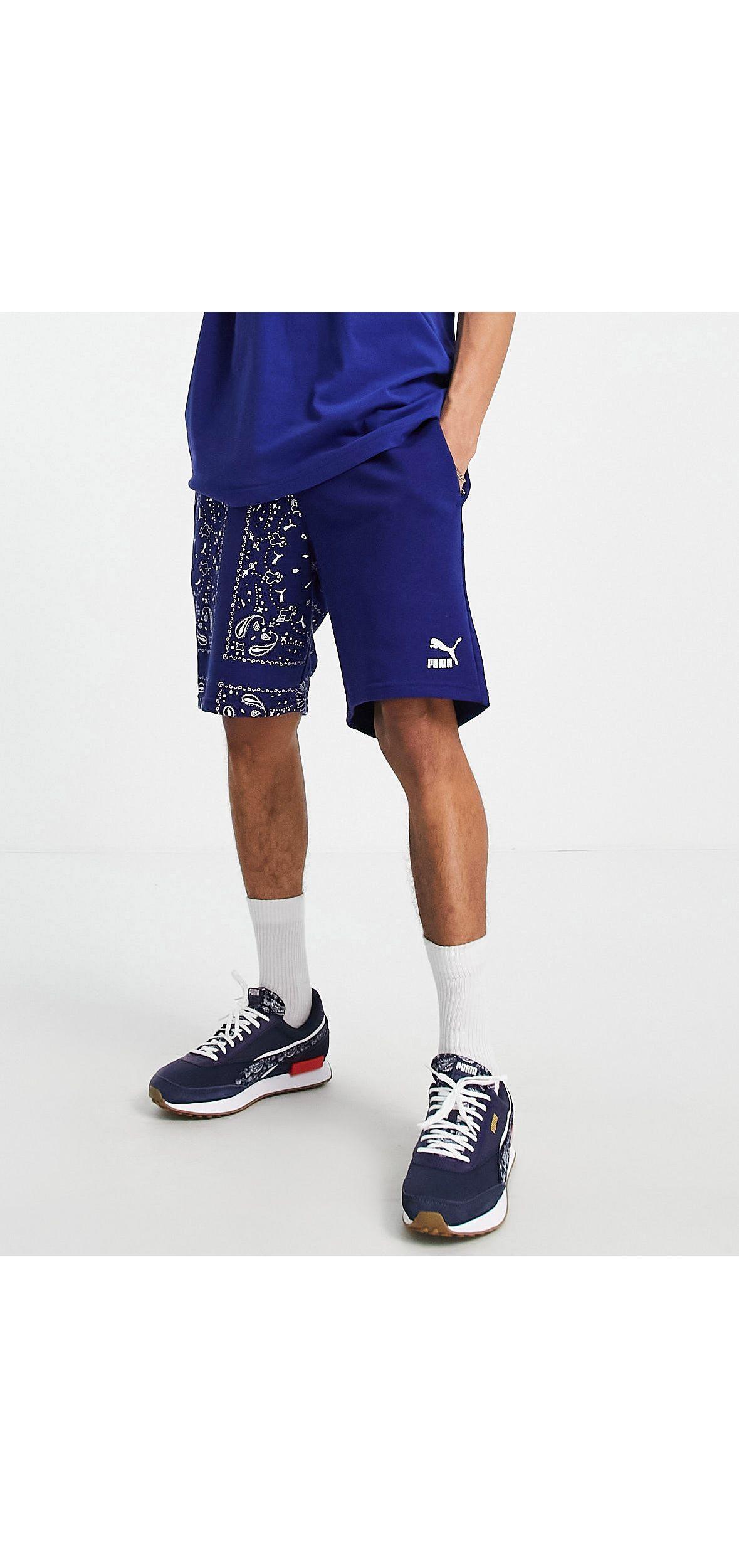 PUMA Off Beat Paisley Shorts in Blue for Men | Lyst