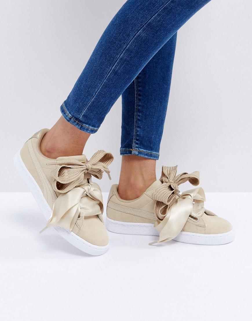 puma basket heart metallic