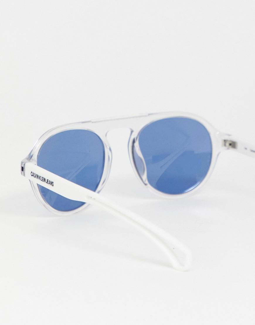 Calvin Klein Denim Ckj19502s Round Sunglasses in Blue - Lyst
