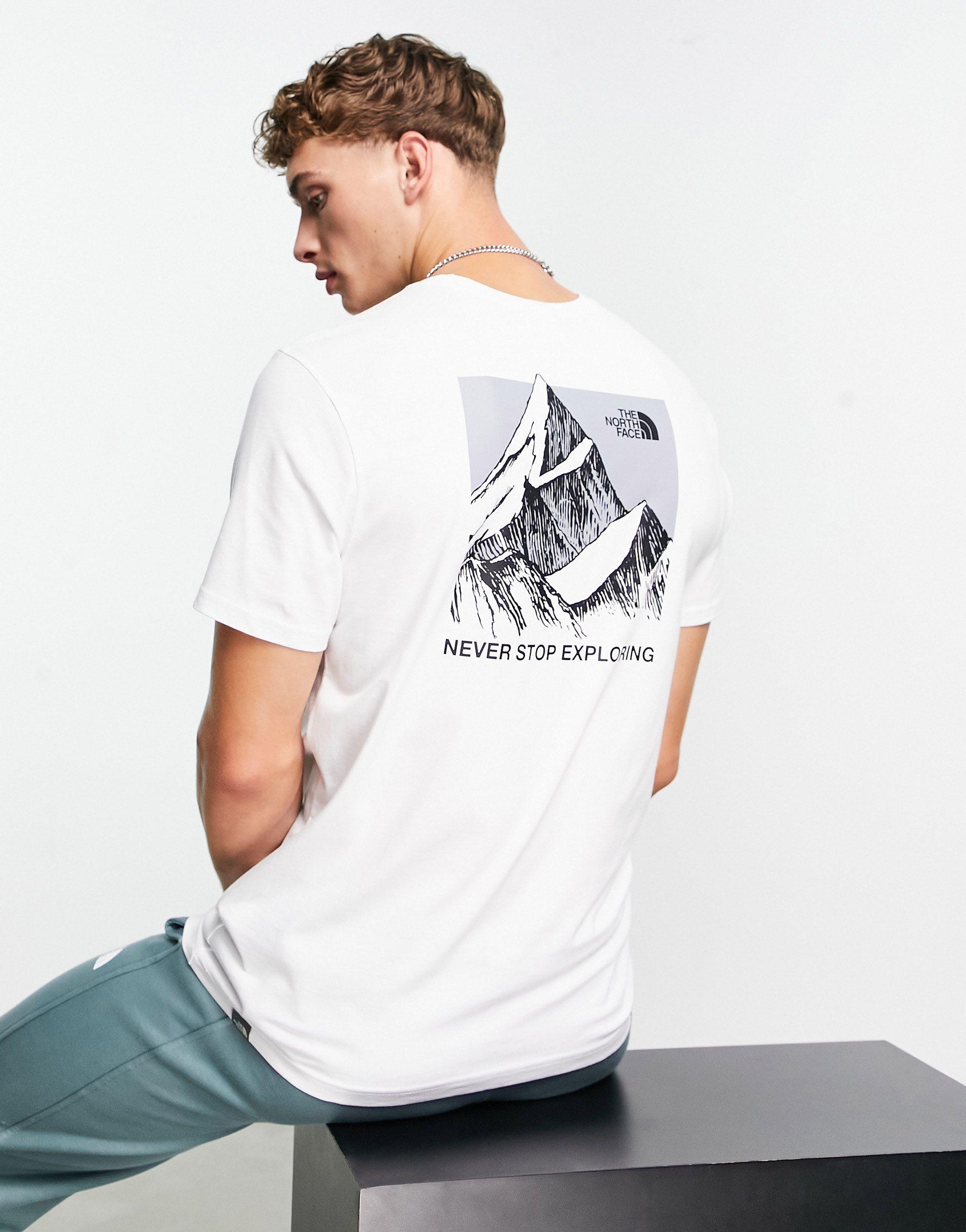 The North Face Sketch Box Back Print T-shirt in White for Men | Lyst
