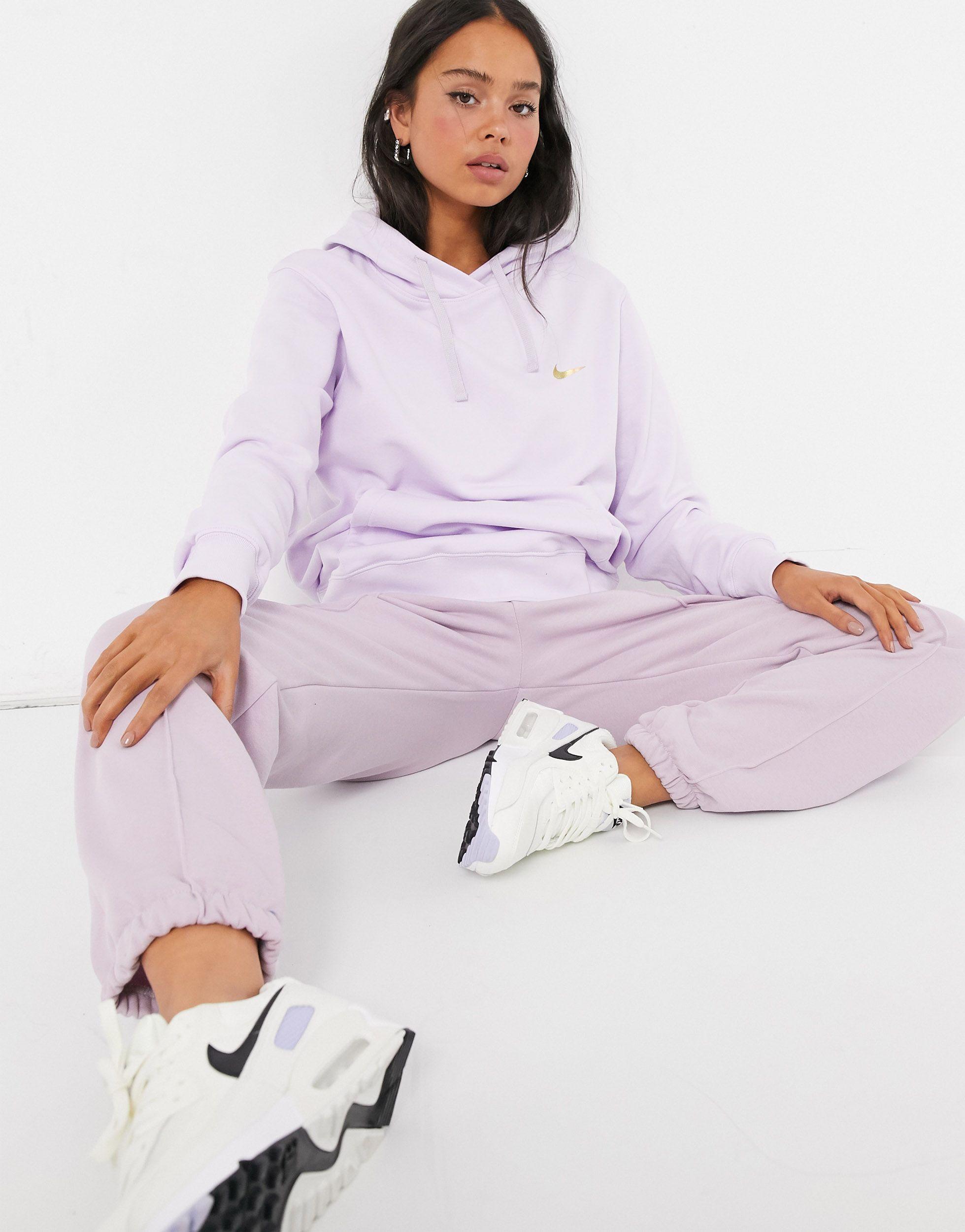 Nike Swoosh Joggers in Purple Lyst UK