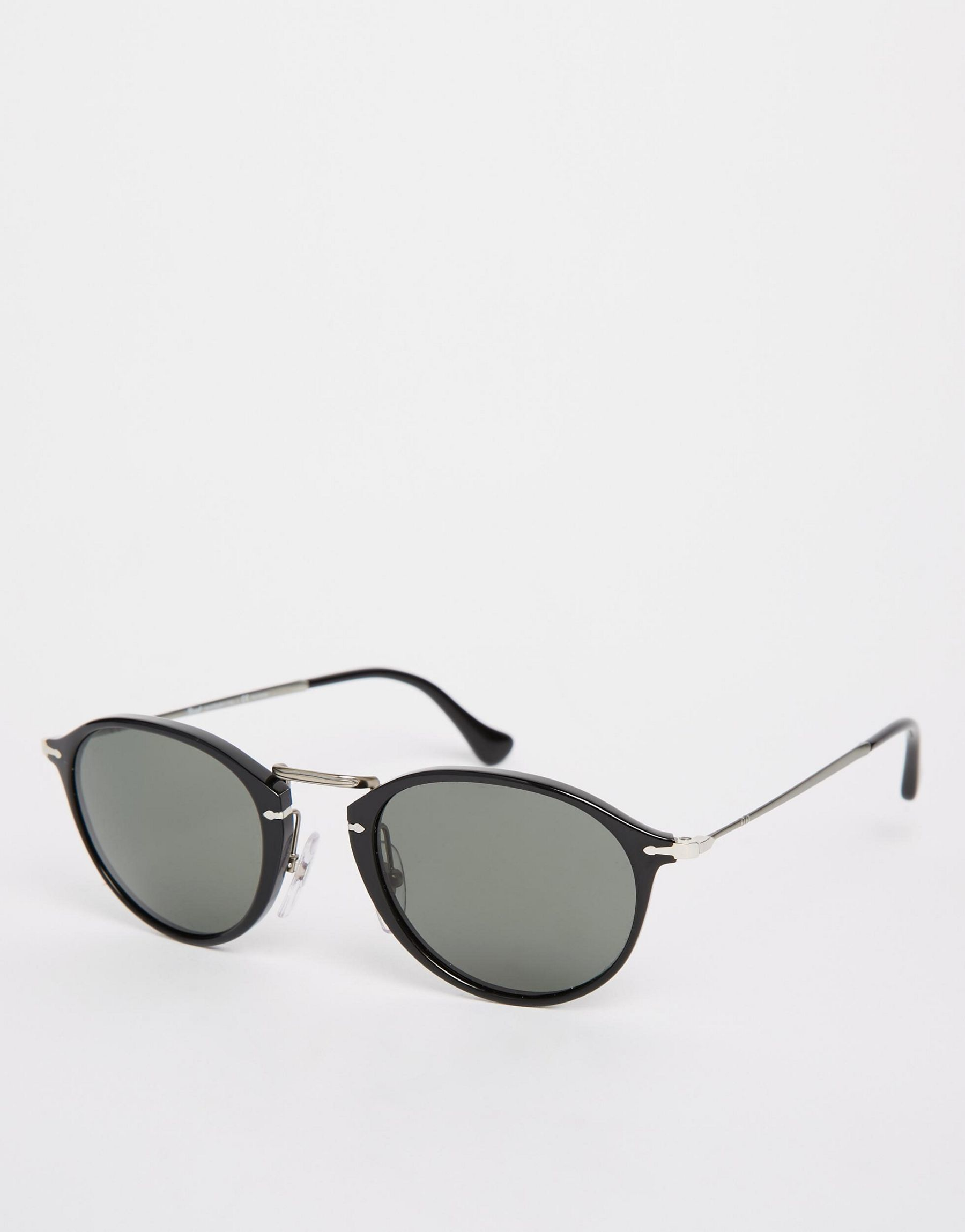 Persol Round Sunglasses in Black for Men Lyst