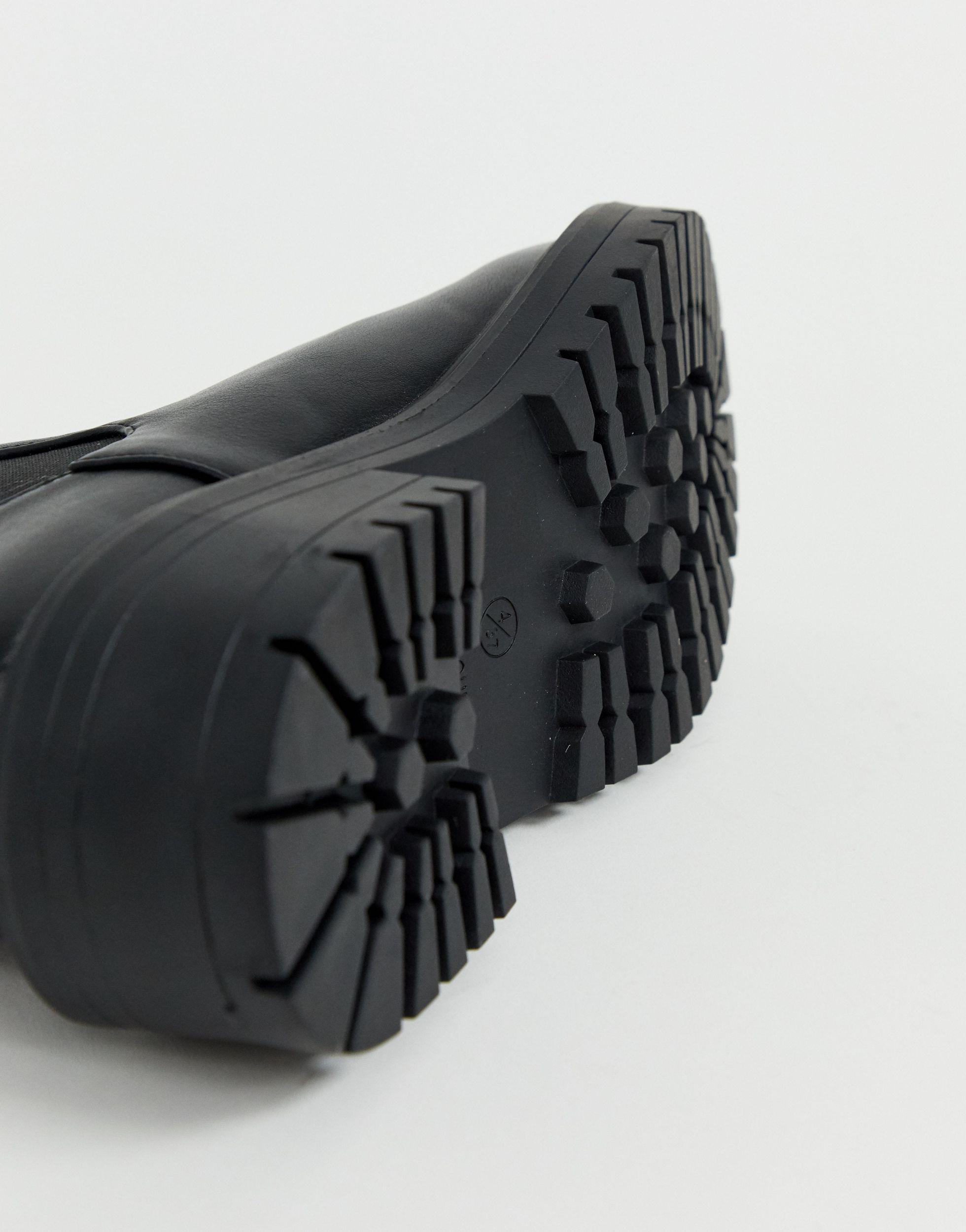 raid radar black chunky chelsea boots