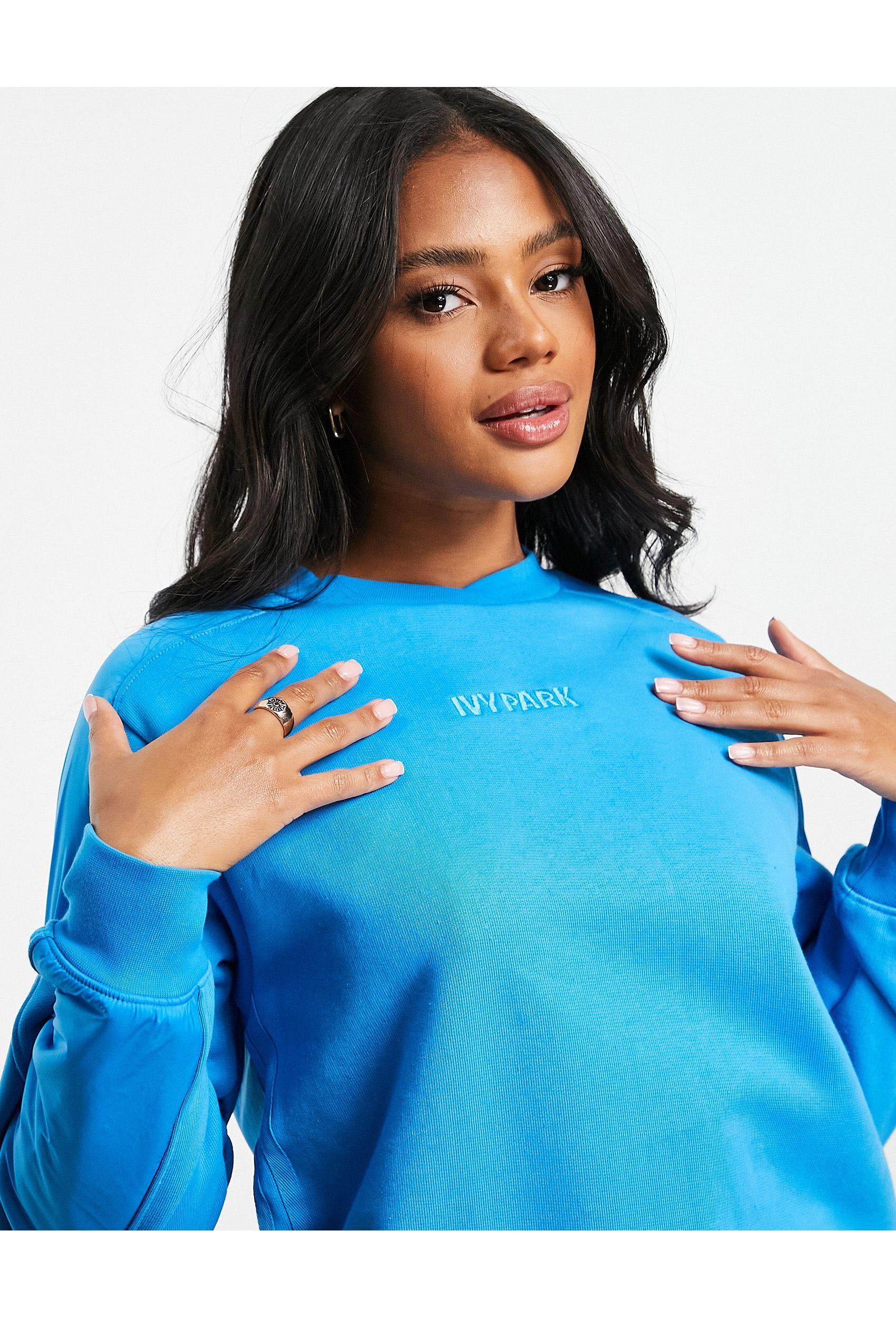 Ivy Park Adidas Originals X Unisex Sweatshirt in Blue | Lyst