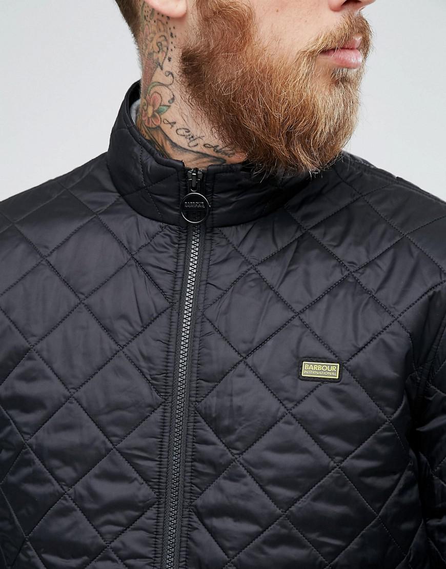 barbour international men's gear slim fit quilted jacket