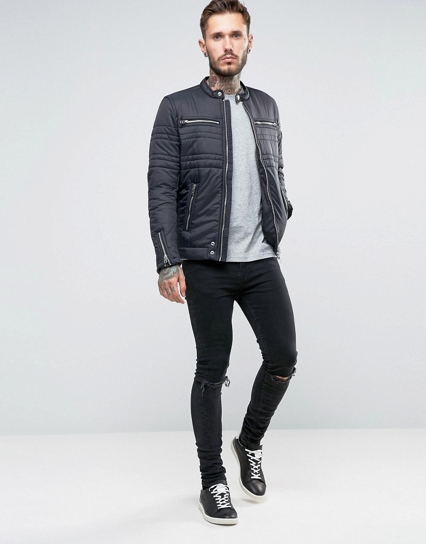 diesel quilted jacket