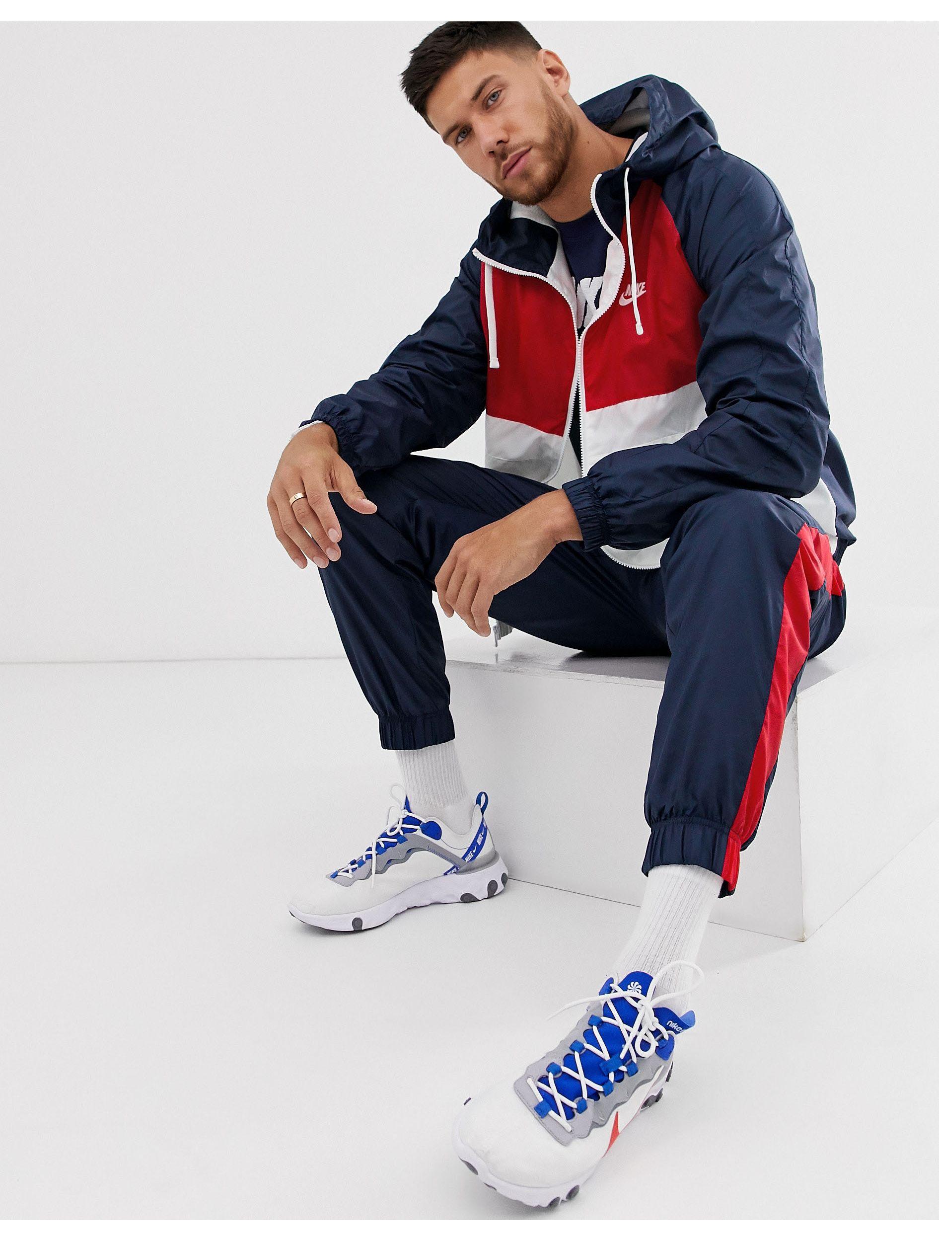 Nike Synthetic Woven Tri-colour Tracksuit in Navy (Blue) for Men - Lyst