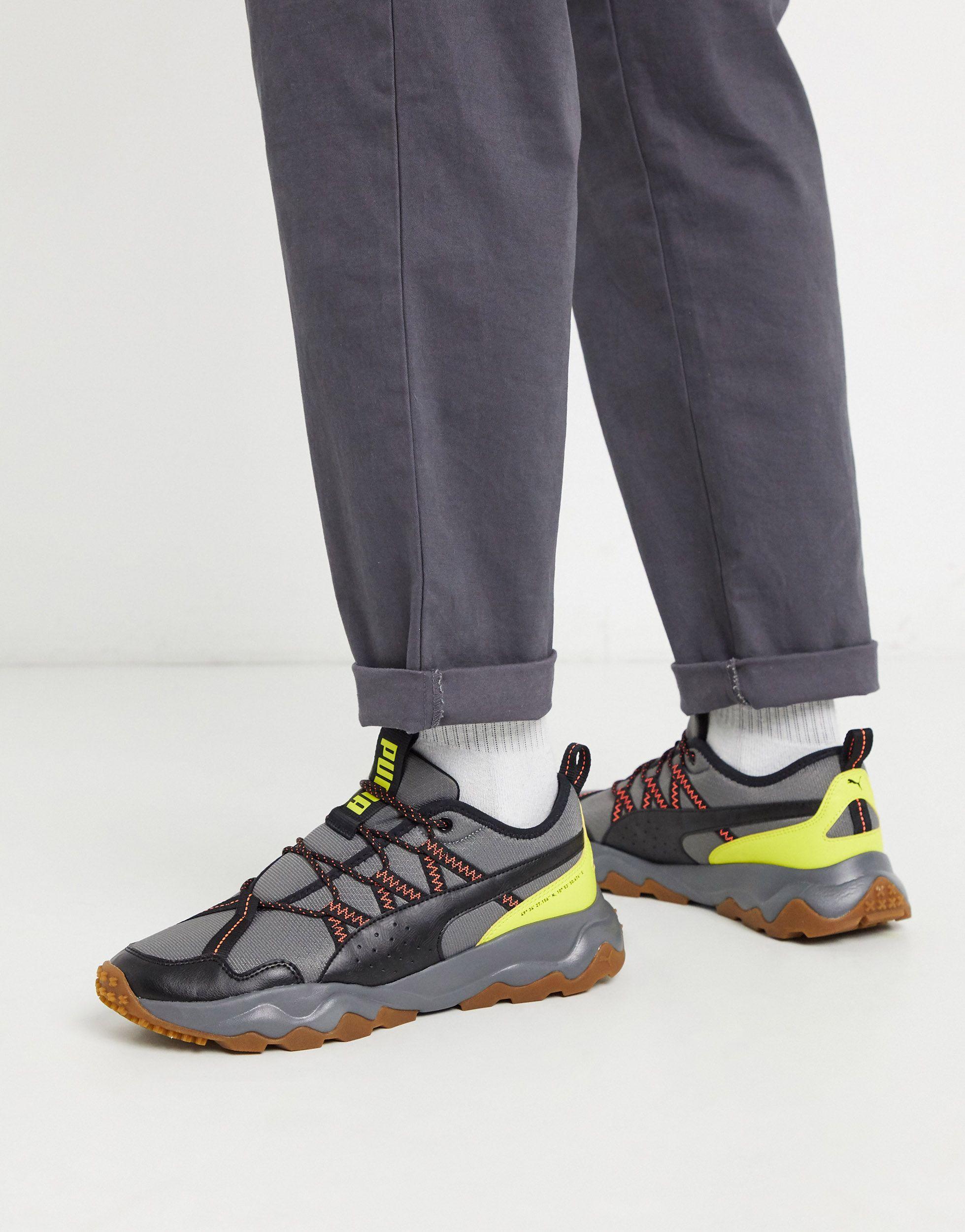 PUMA Ember Trail Running Shoes in Gray for Men Lyst
