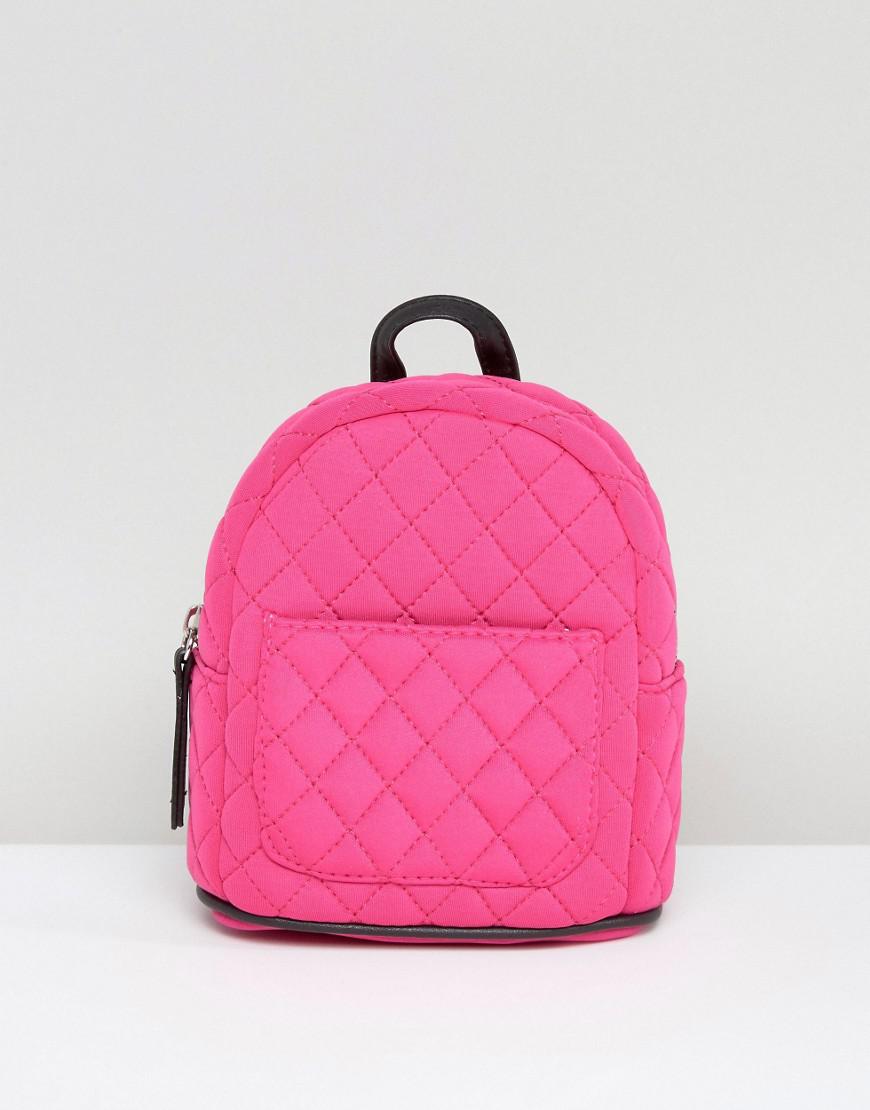 neon pink mini backpack