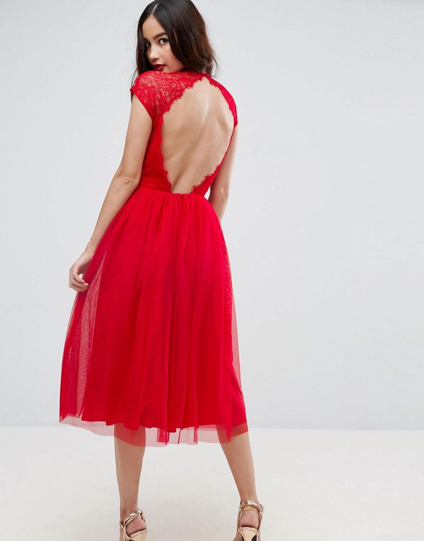 asos red prom dress