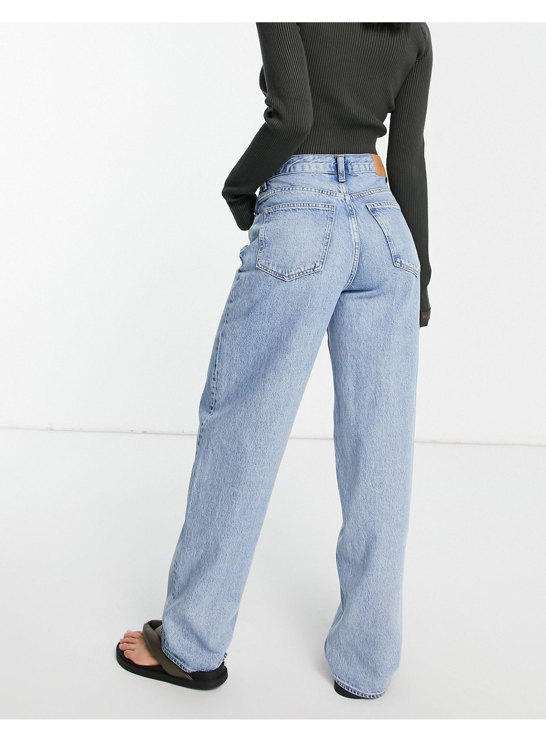 Weekday Rail Cotton Mid Rise Straight 