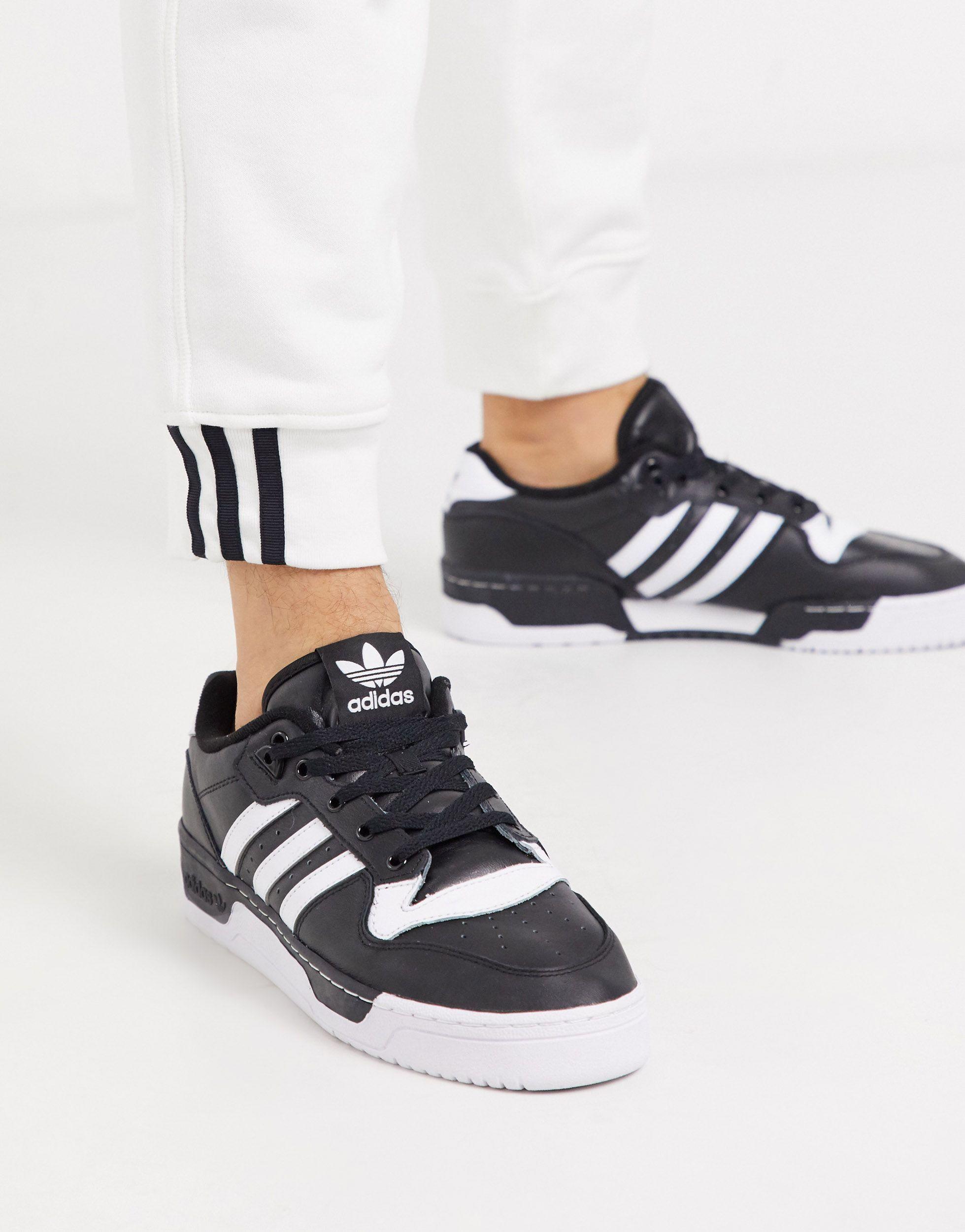 adidas Originals Leather Rivalry Low in Black/White (Black) for Men - Save  45% | Lyst