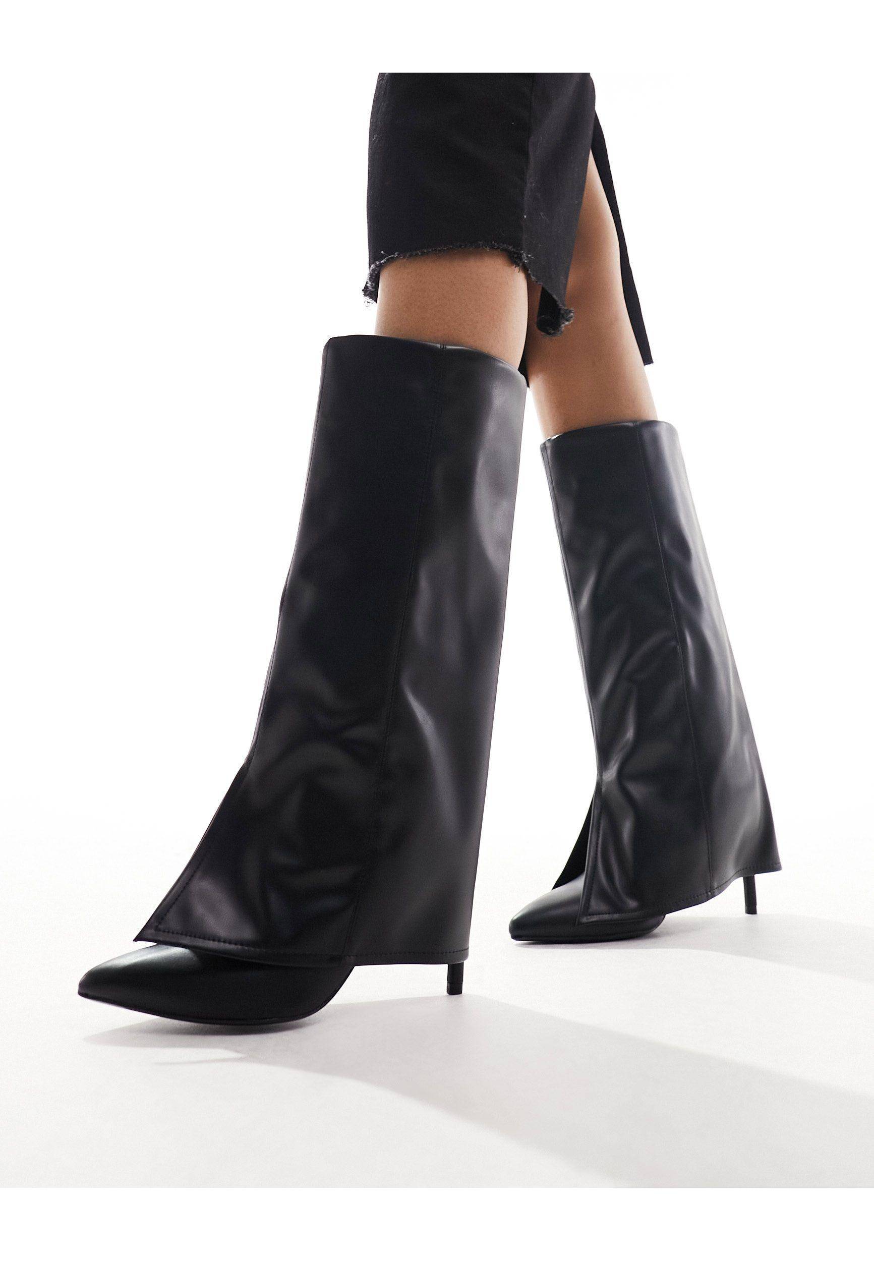 Bershka ribbed over the knee boot online