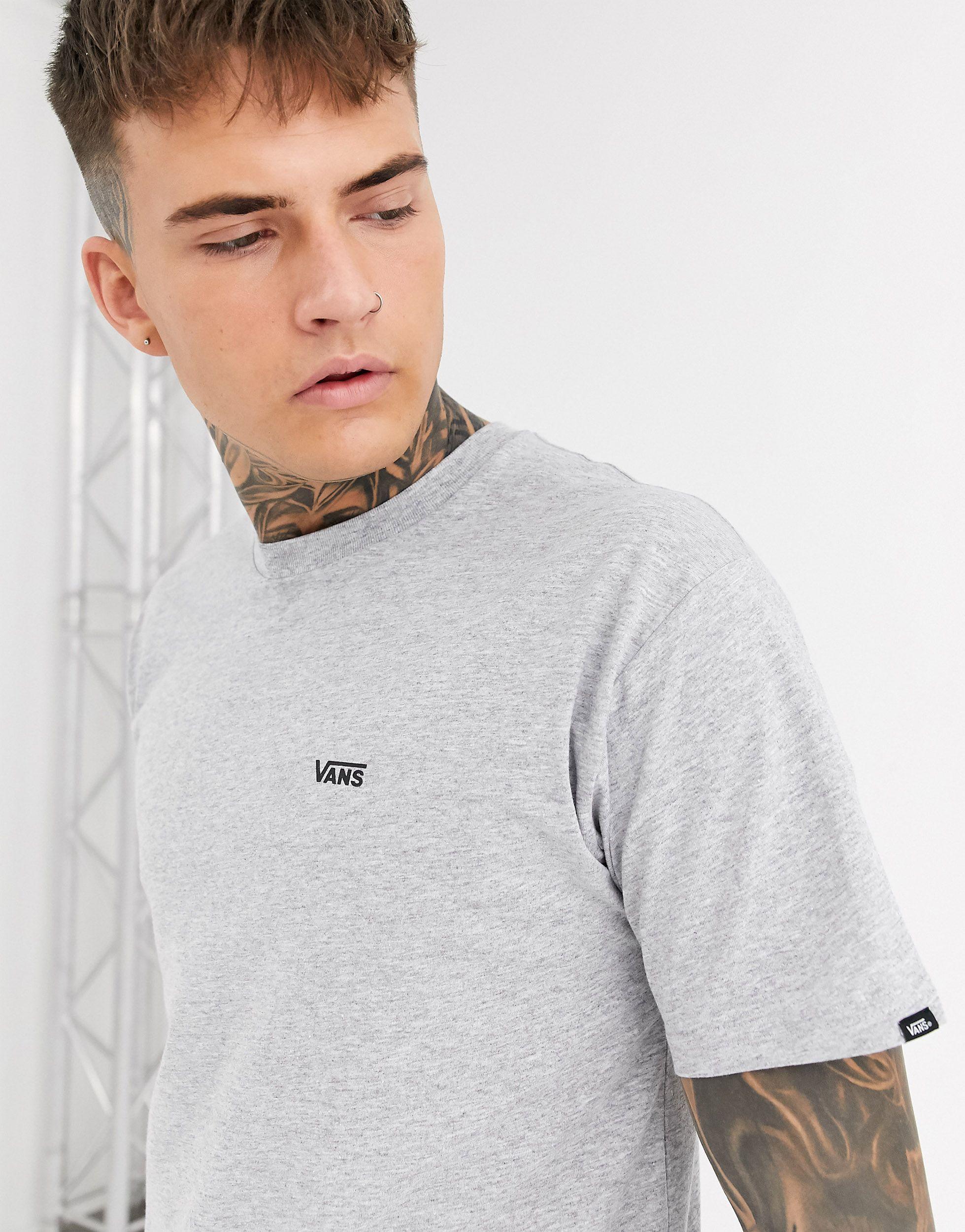 Vans Cotton Left Chest Logo T-shirt in Grey (Gray) for Men | Lyst