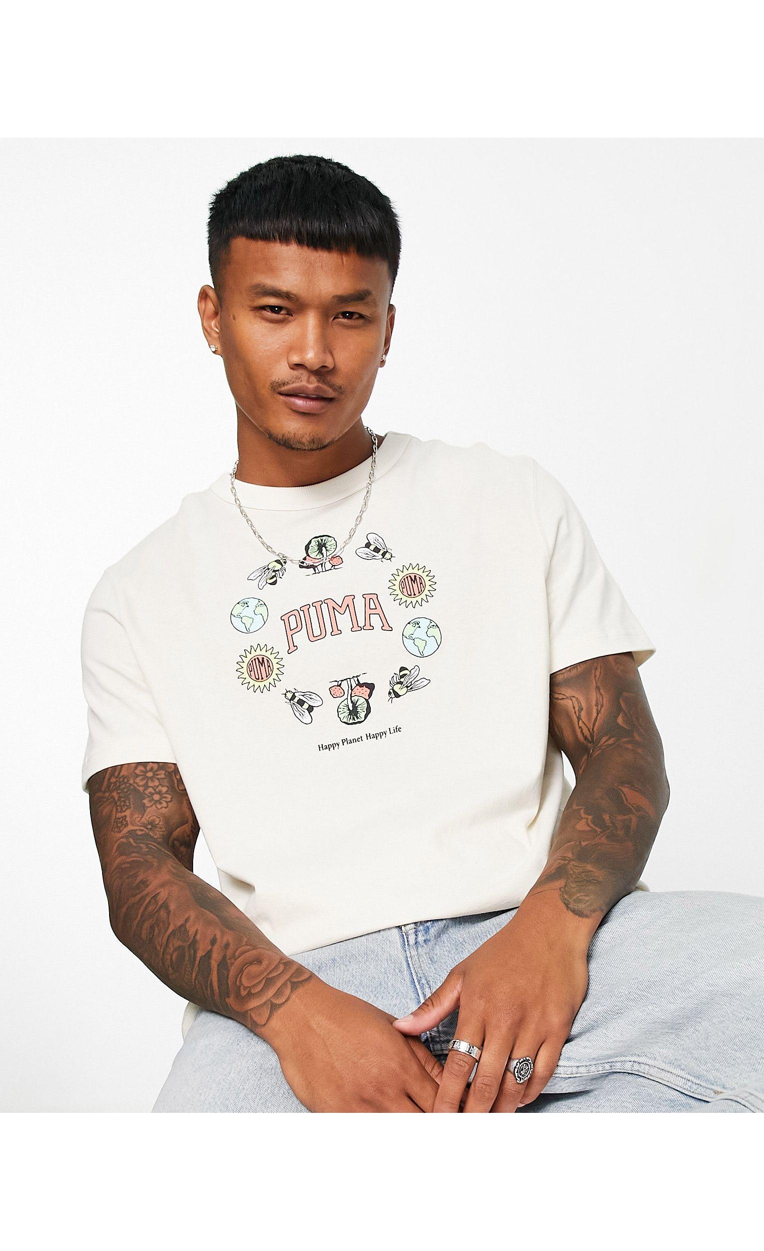 indlysende påske Græsse PUMA Downtown T-shirt in White for Men | Lyst