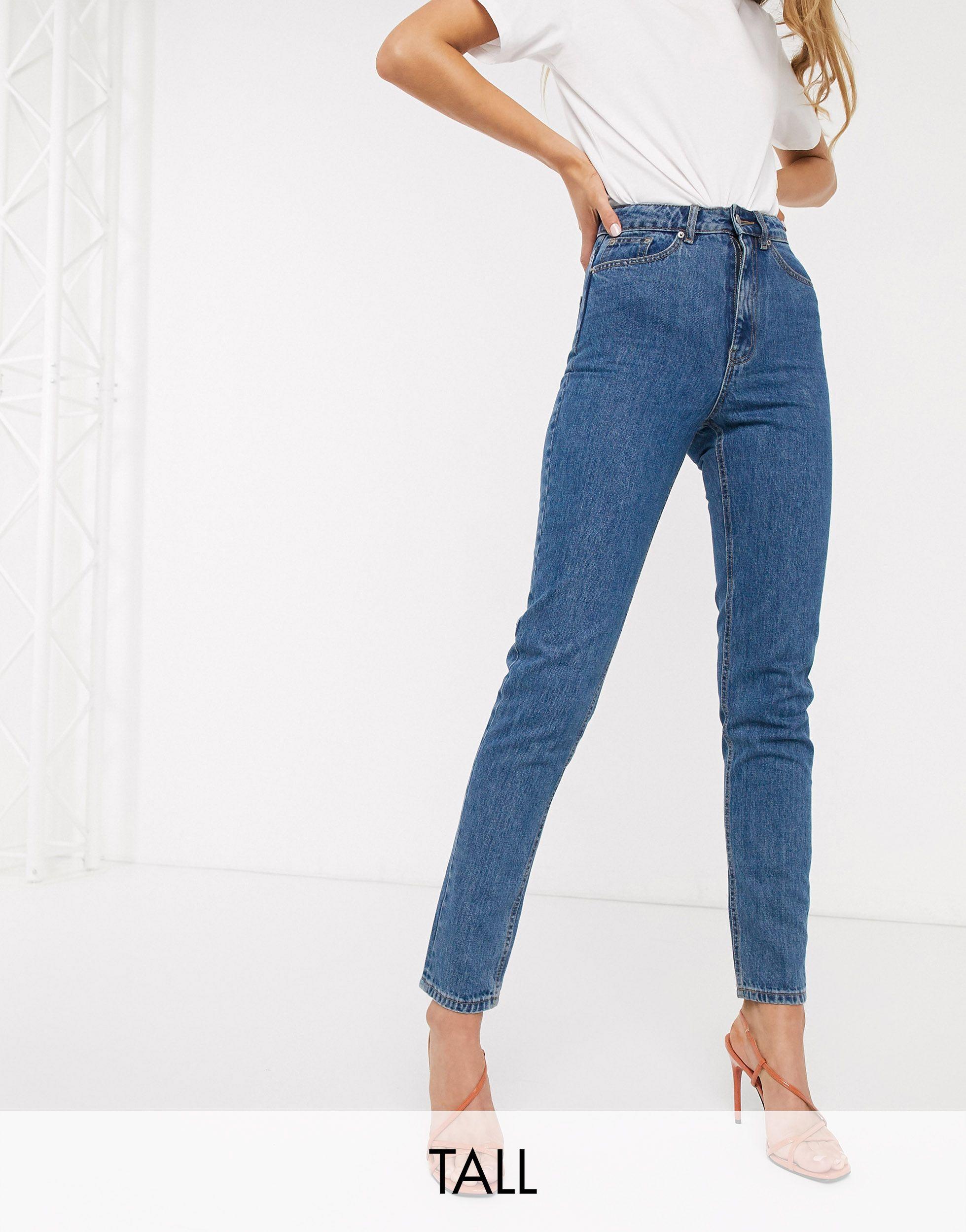 Vero Moda Tall Mom Jeans Met Hoge Taille in het Blauw | Lyst NL