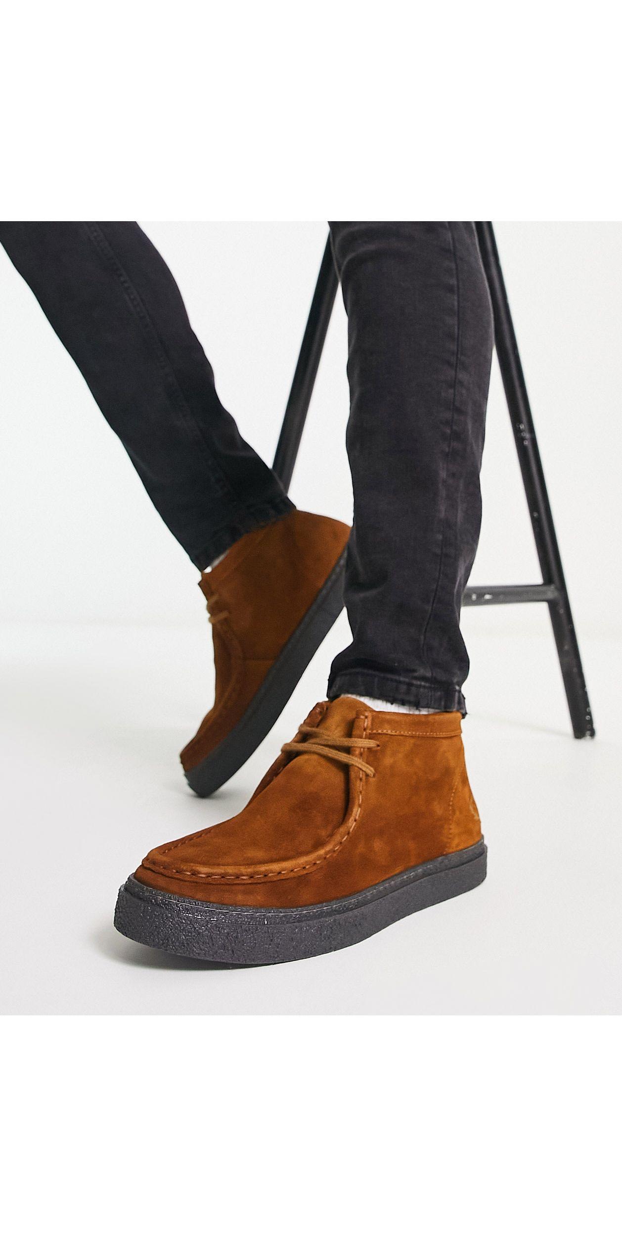 Fred Perry Dawson Suede Boot in Black for Men | Lyst UK