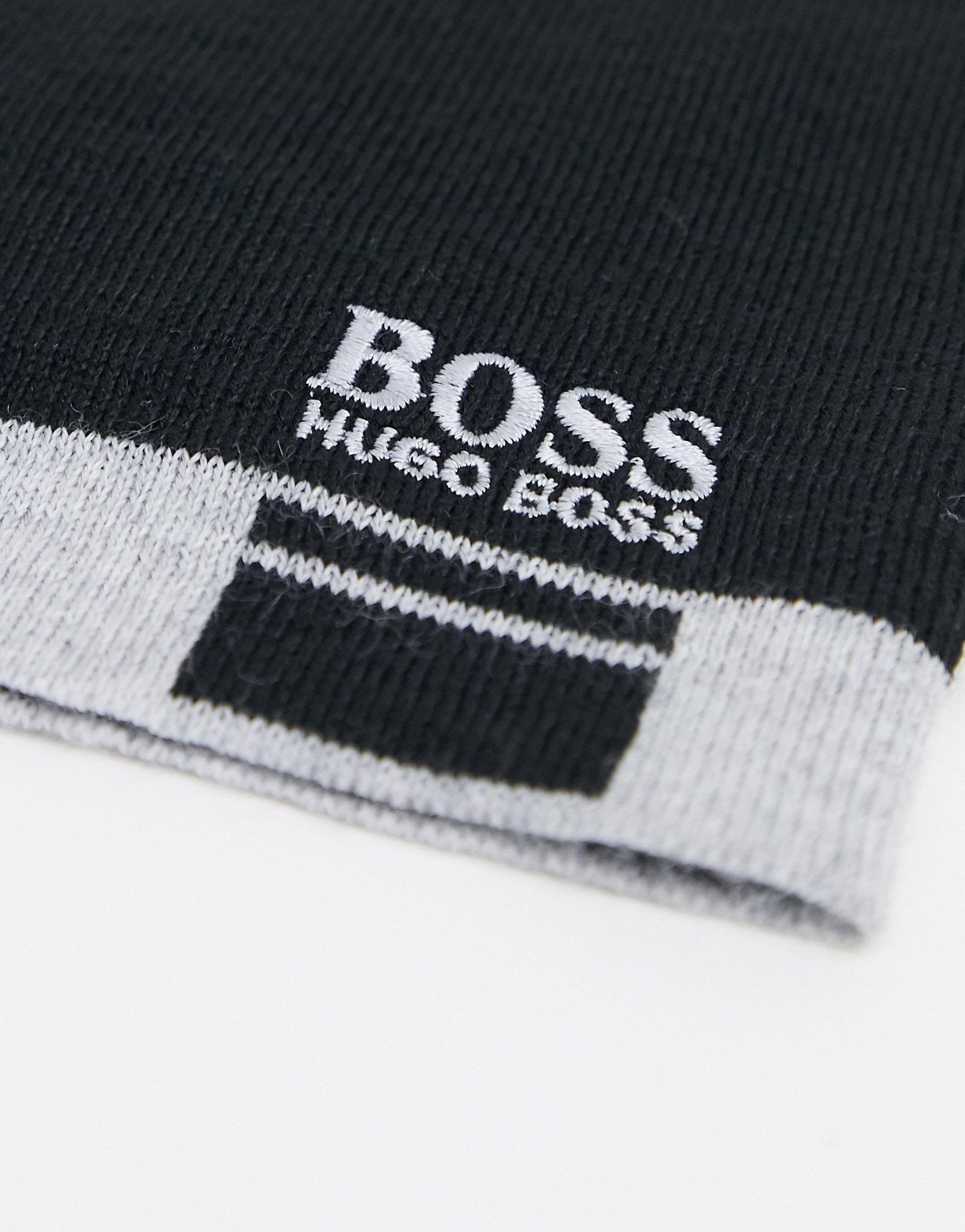 BOSS by HUGO BOSS Albo Logo Beanie in 