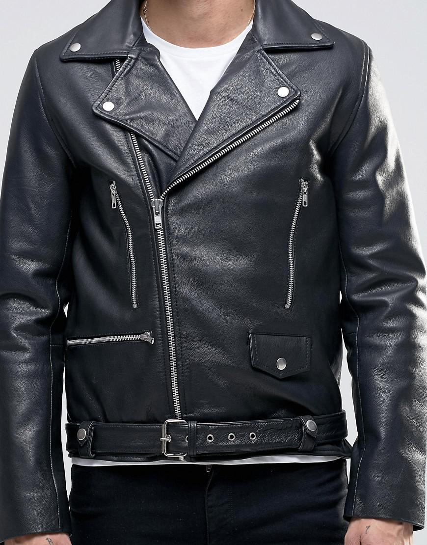 Mens Leather Jacket Asos Photos