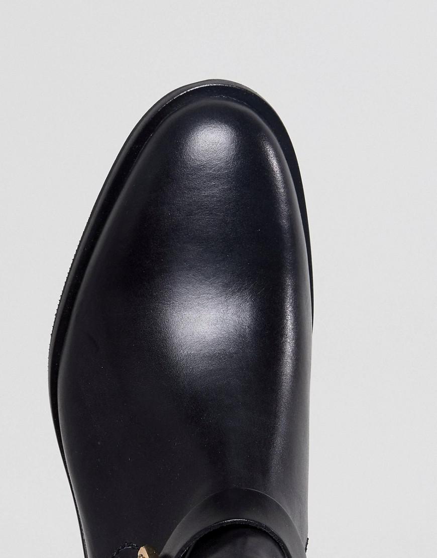 carvela scant buckle ankle boots black