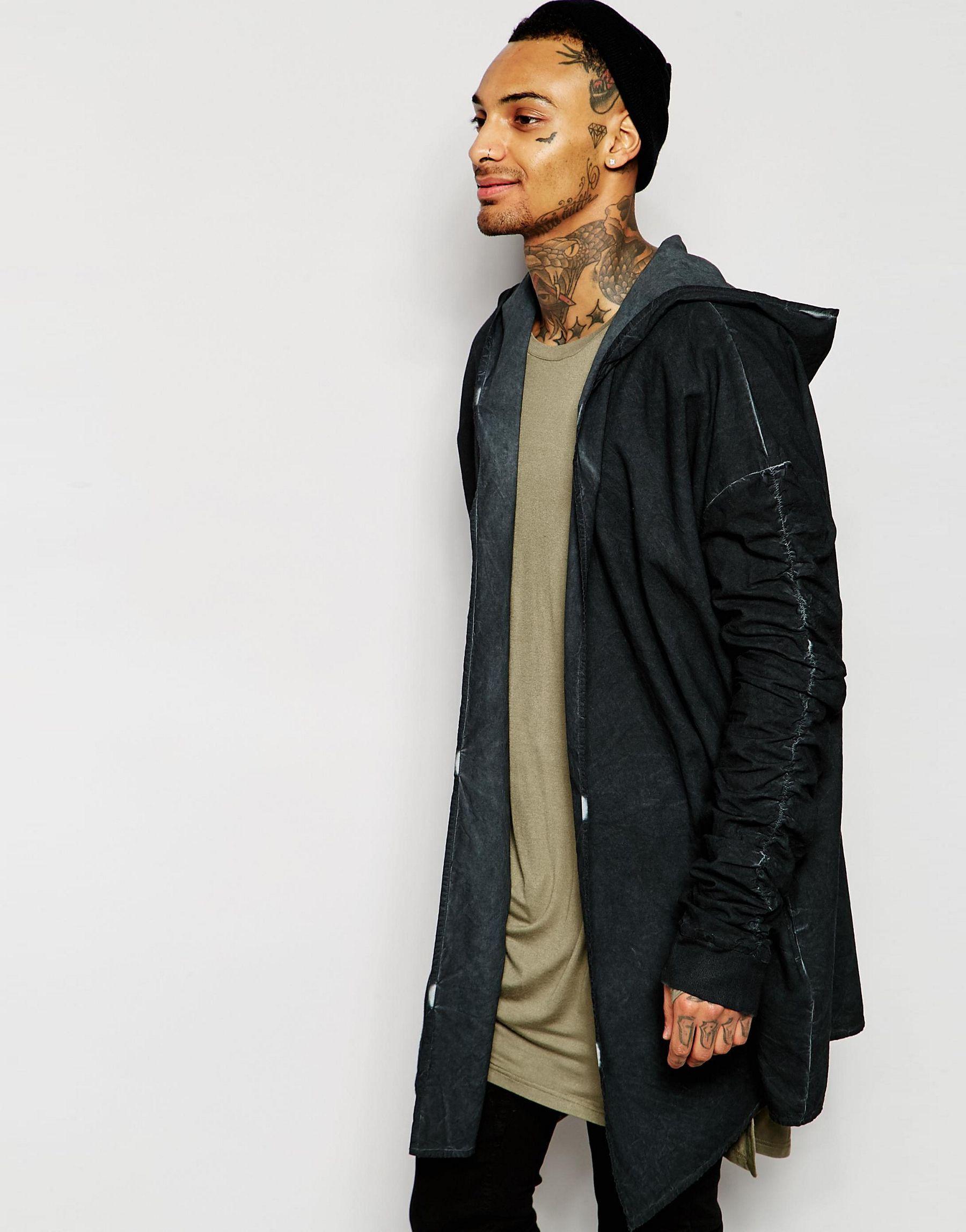 hooded kimono jacket