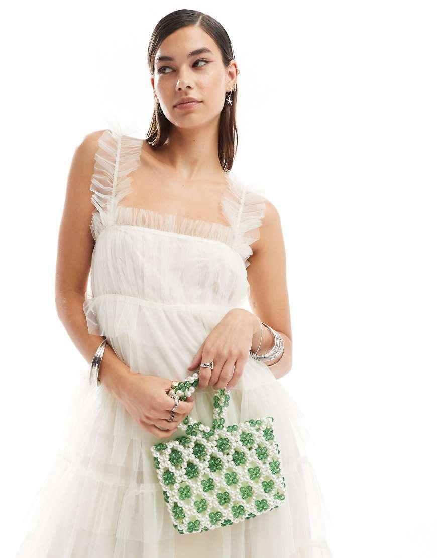 【英国発Sister Jane】Carriage beaded shoulder bag Sister Jane Carriage Bead Bag in Green | Lyst