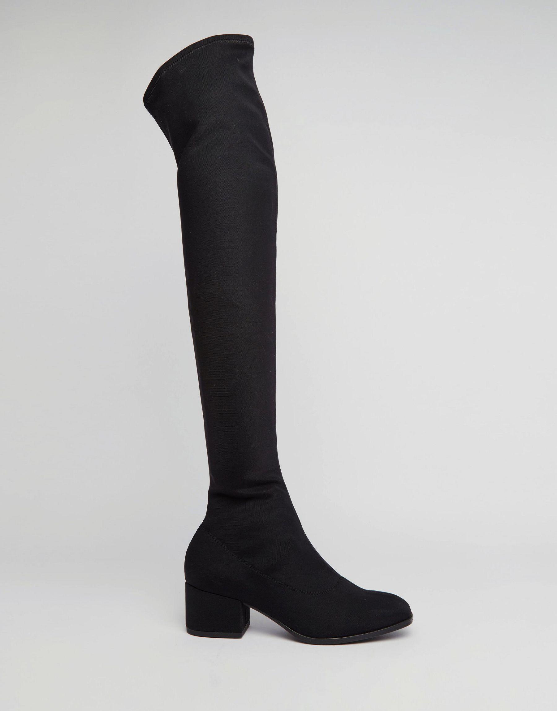 skør Jurassic Park span Vagabond Leather Daisy Over The Knee Boots - Black Textile - Lyst