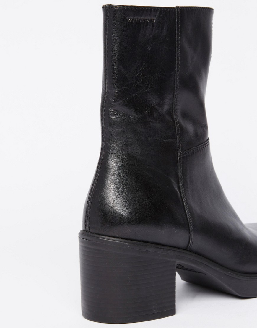 Vagabond Leather Tilda Black Ankle Boots - Black - Lyst