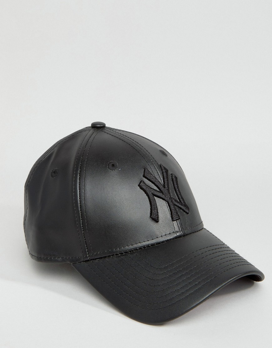 Korean Leather New York style baseball cap #008