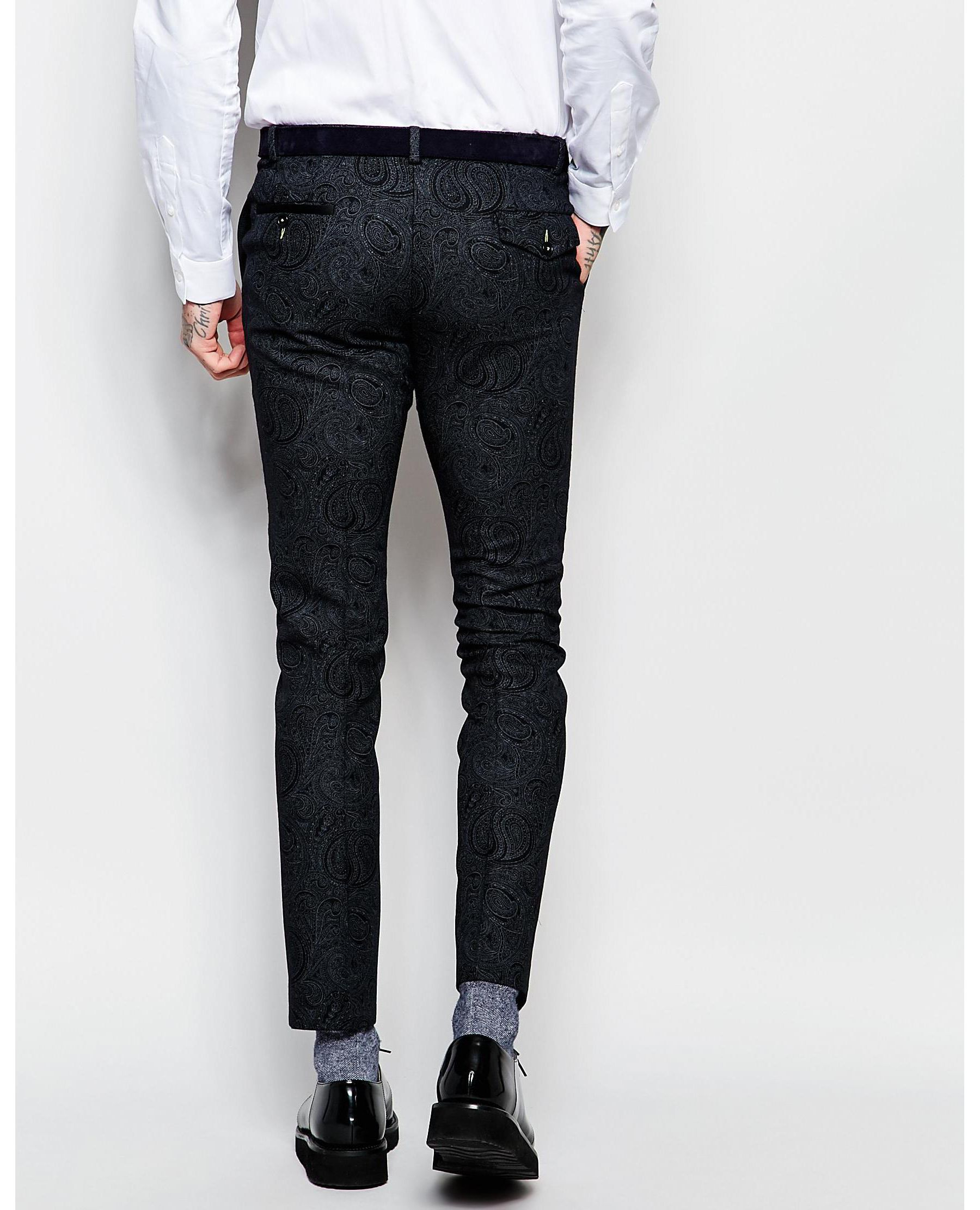 Monkey Wool Tuxedo Suit Trousers 