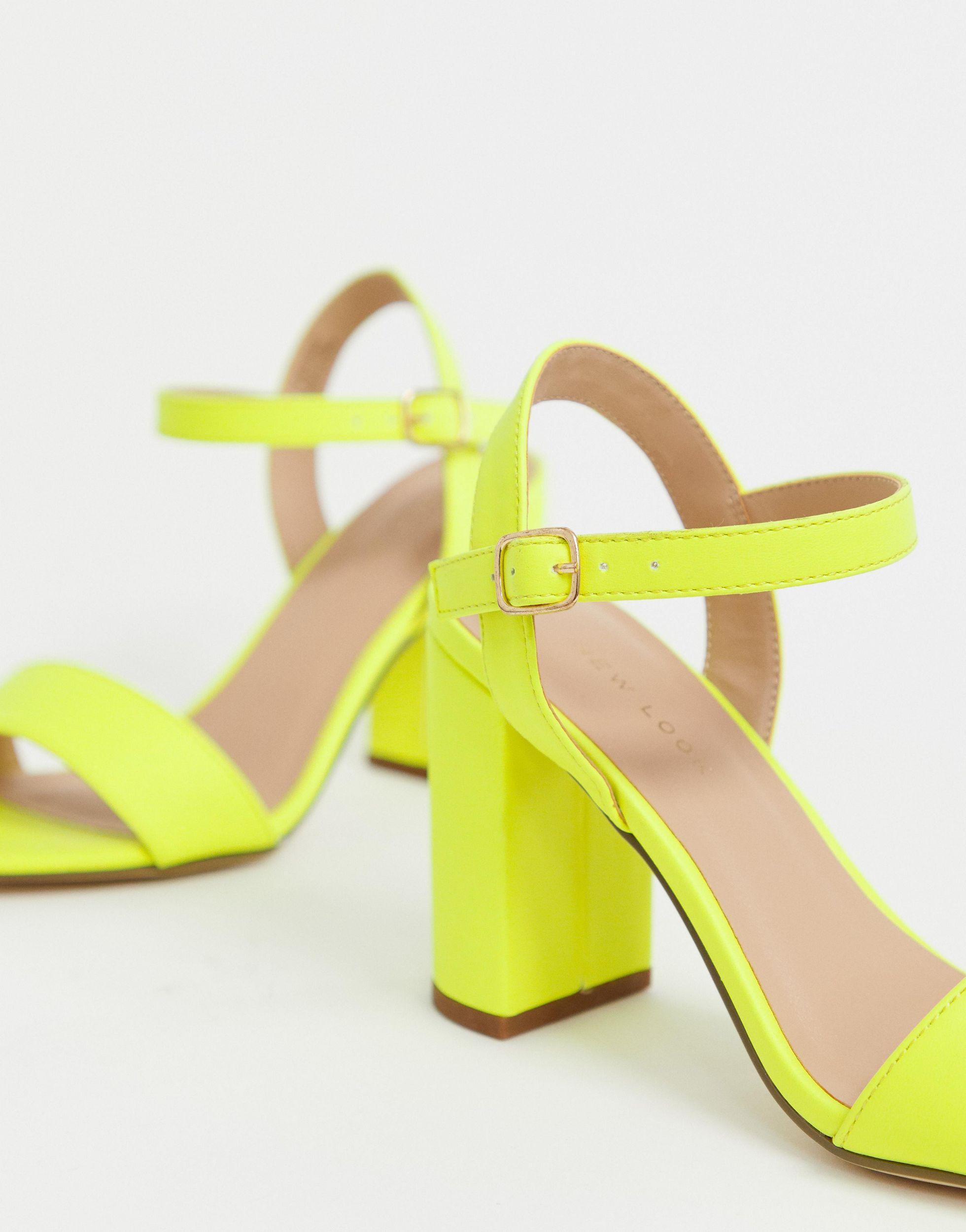 yellow sandals new look