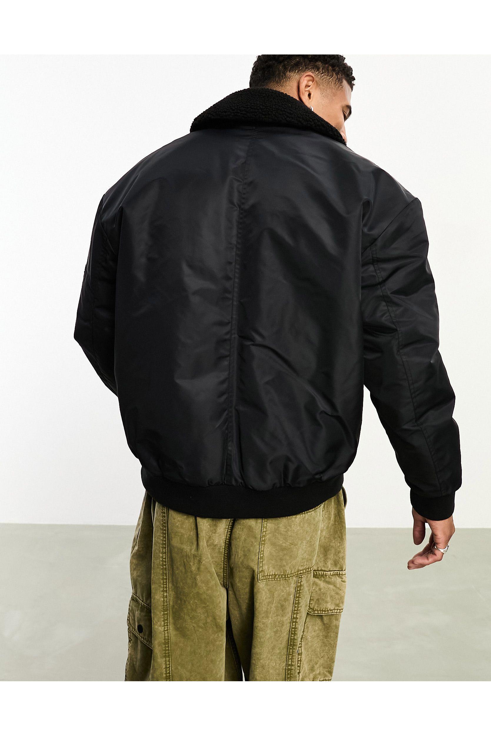 Borg collar deals bomber jacket