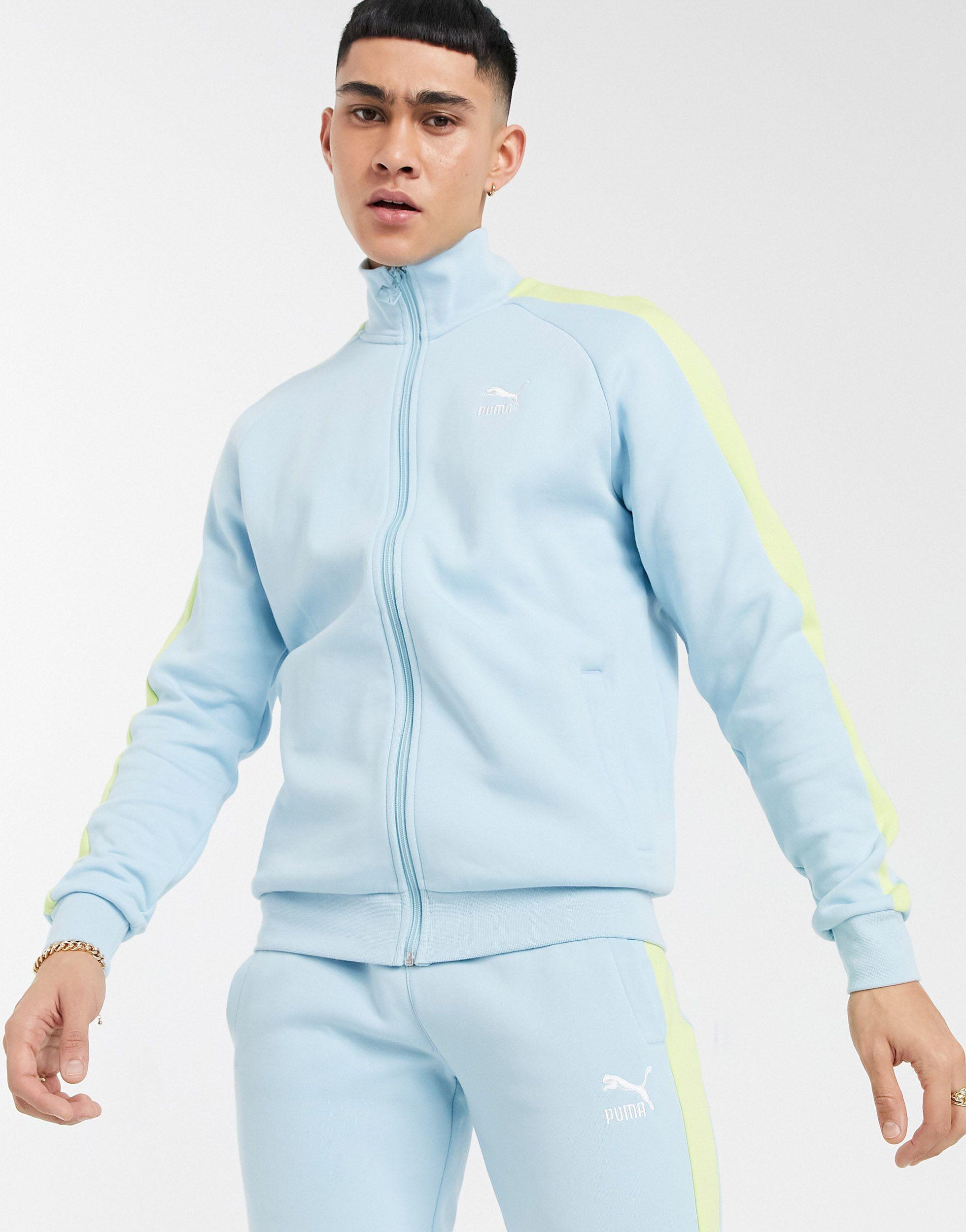 PUMA Luxe Logo Tracksuit Top in Blue for Men | Lyst Australia