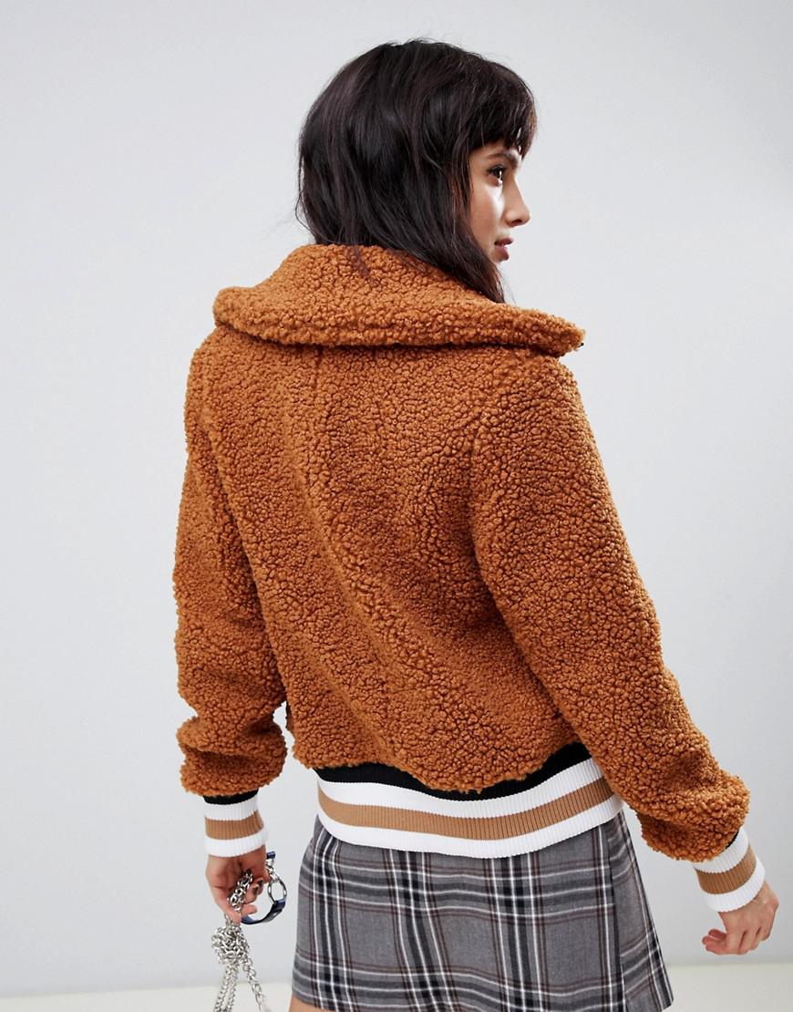 stradivarius teddy hoodie