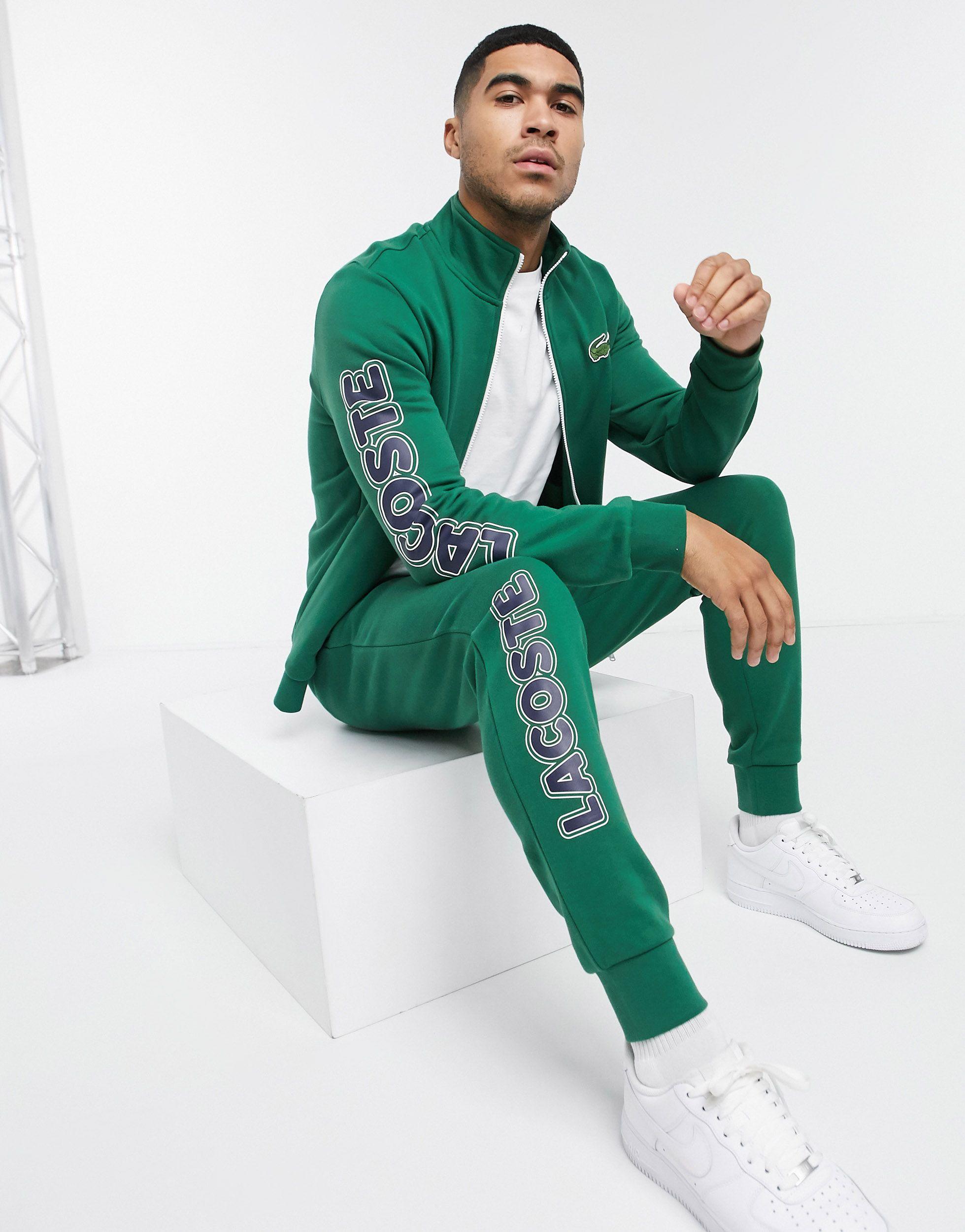 Chándal verde con logo Lacoste de hombre de color Verde | Lyst
