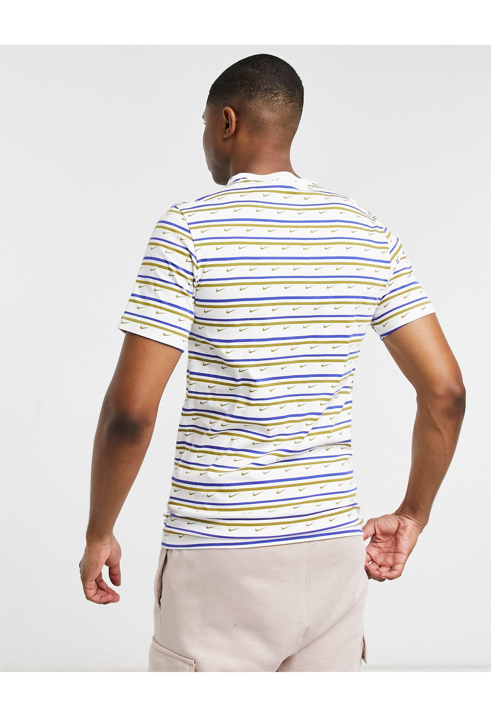 Nike Club Stripe T-shirt in White for Men | Lyst
