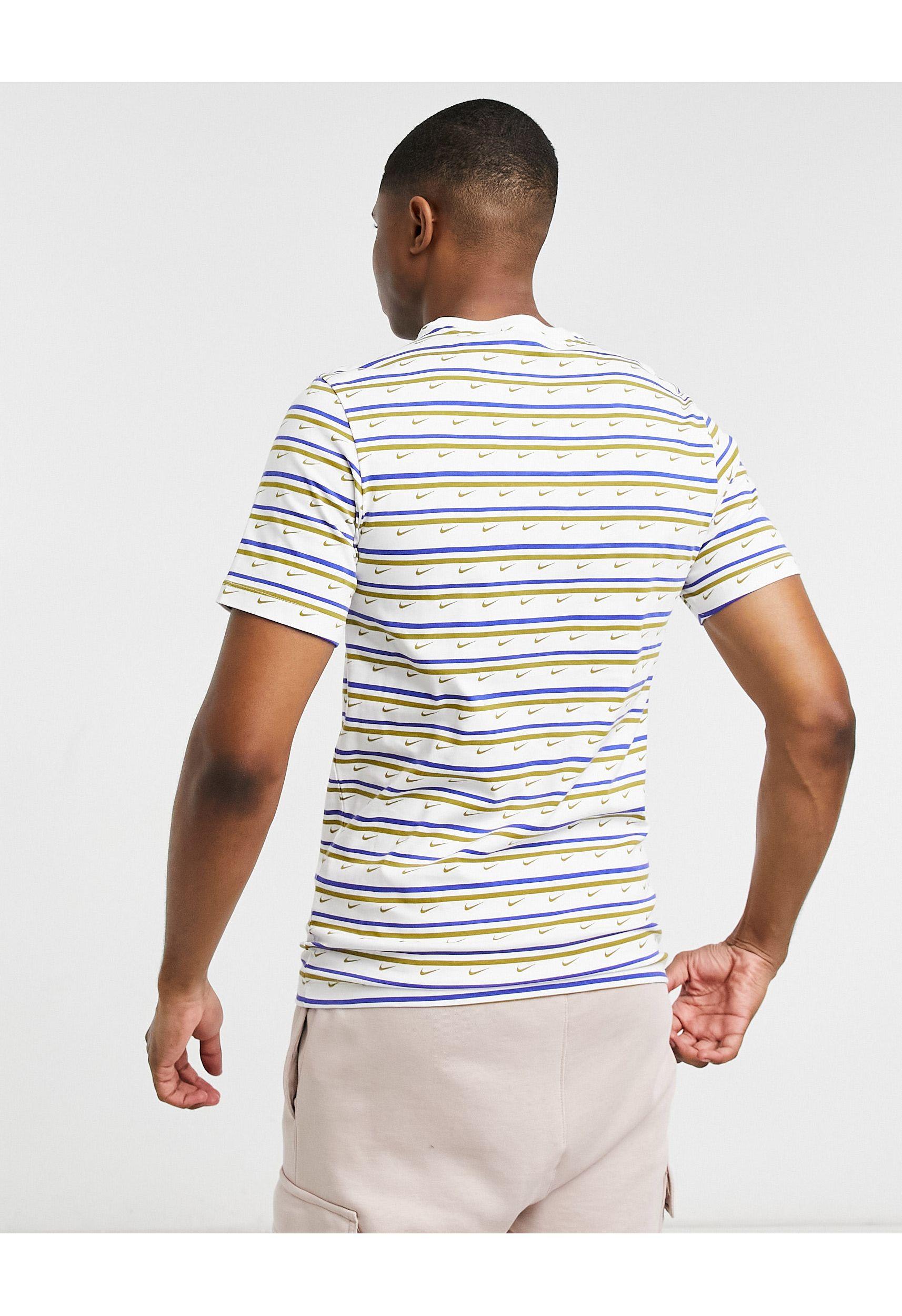 Nike Club Stripe T-shirt in White for 