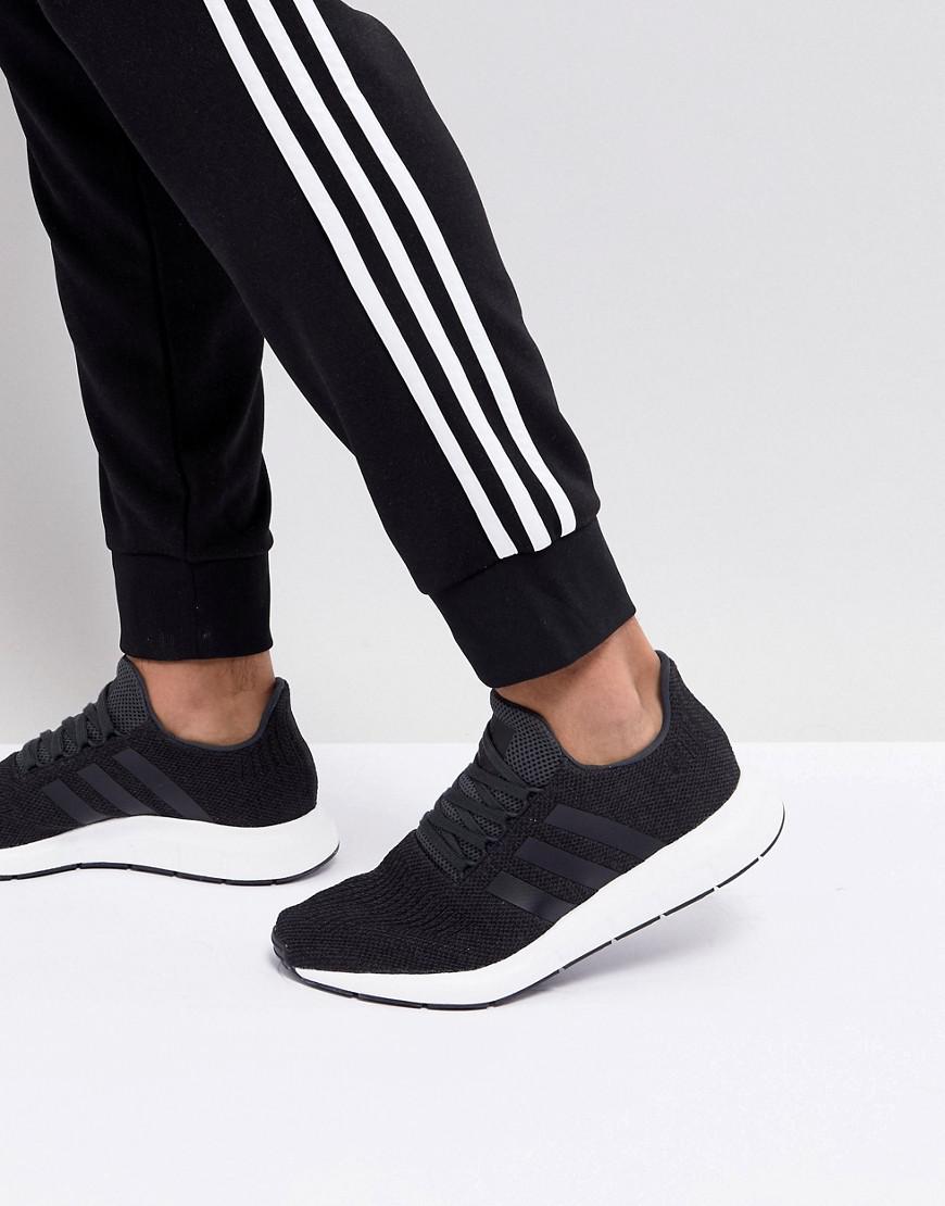 adidas originals swift run trainers in triple black
