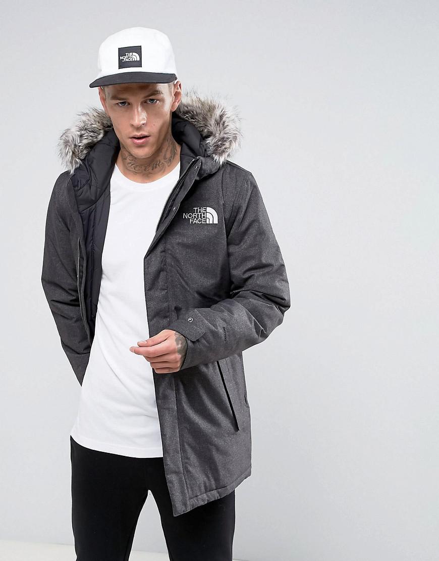 Zaneck Detachable Faux Fur Hood Jacket In Grey
