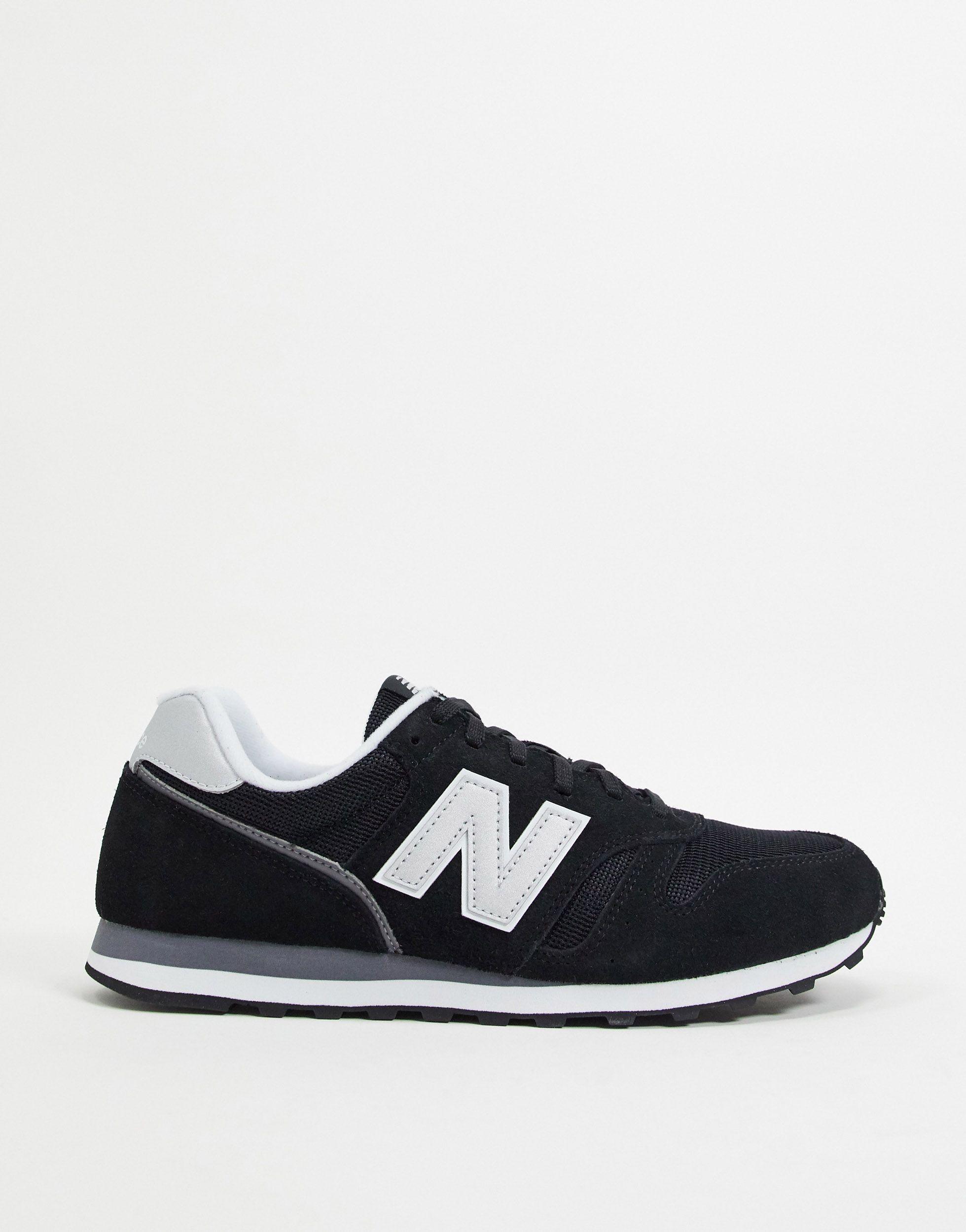New Balance Leather 373 V2 Classic in Black/White (Black) for Men - Save  39% - Lyst