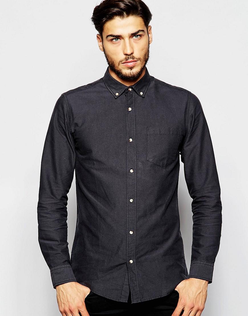 Adpt Oxford Shirt In Regular Fit in Gray for Men | Lyst