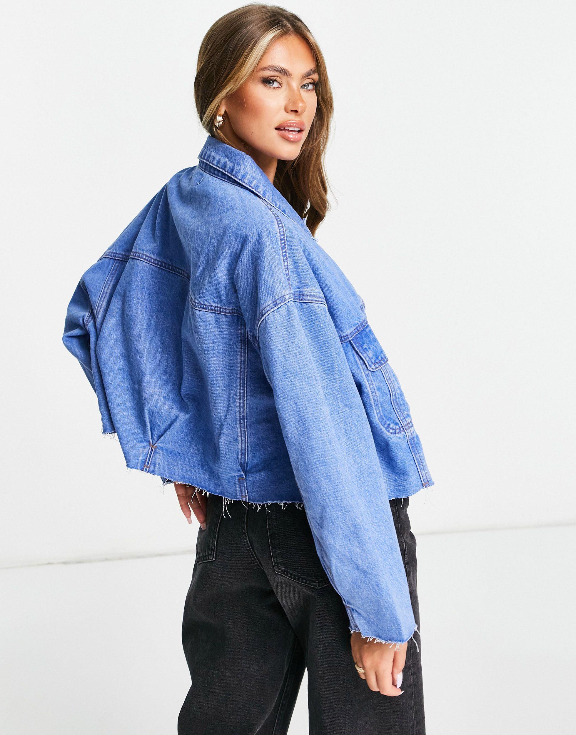 Missguided Purple Regular Denim Jacket