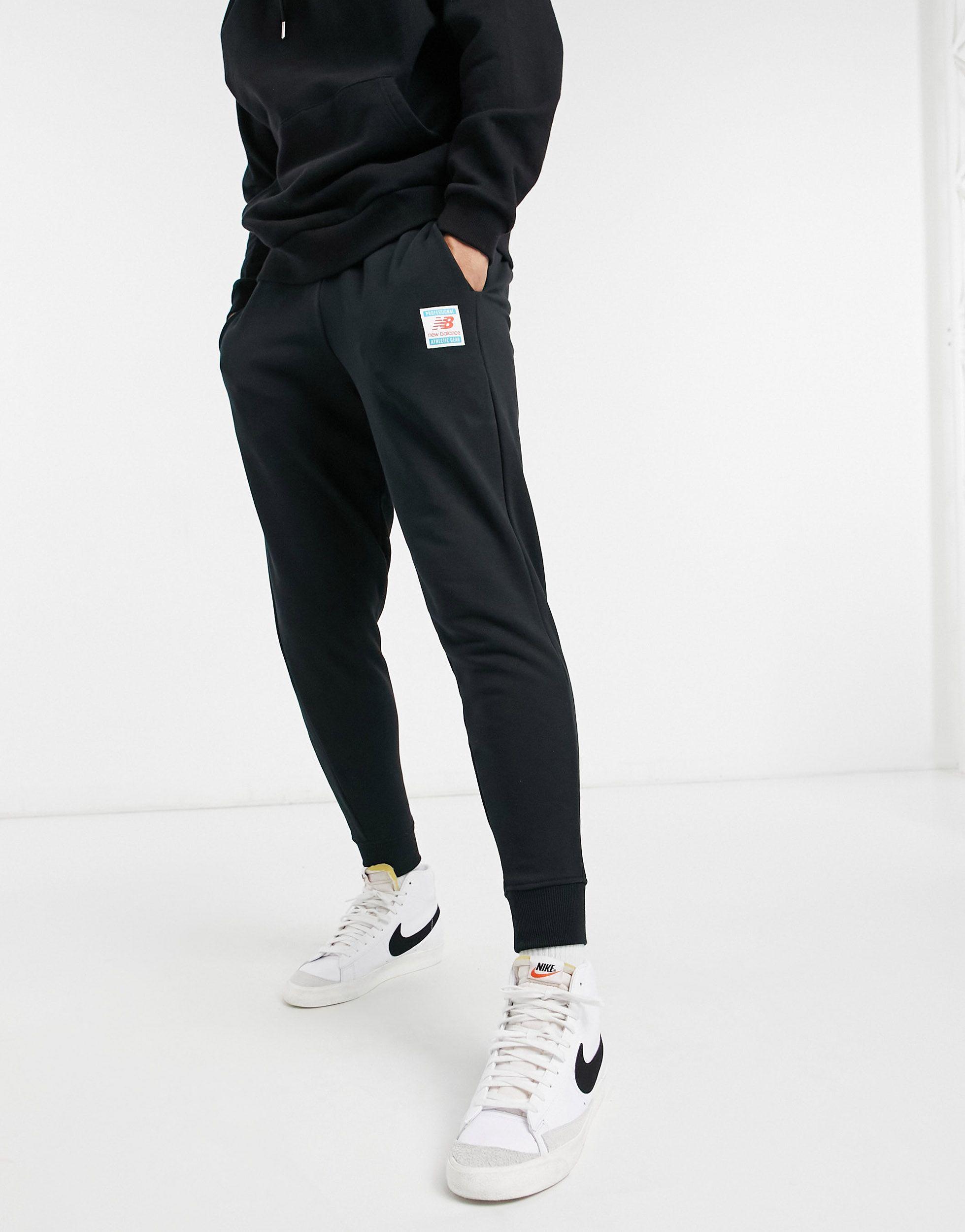new balance sweatpants black