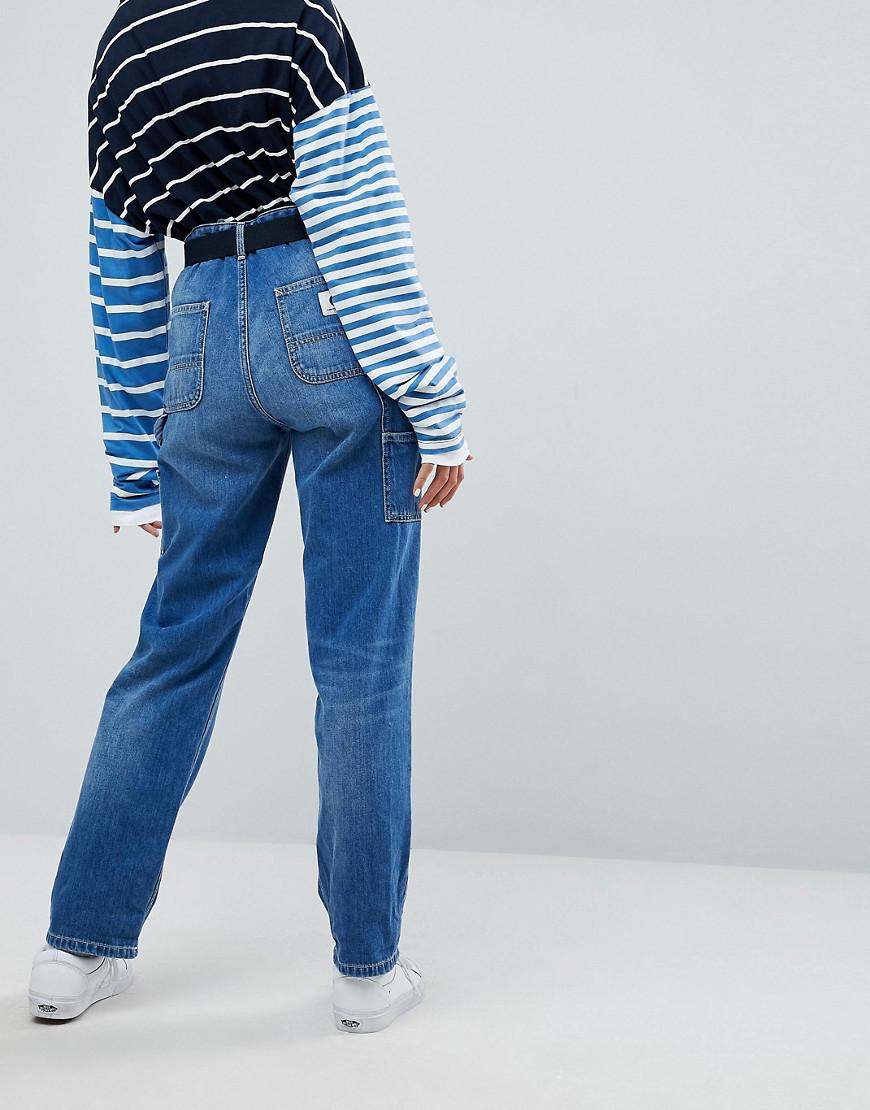 Carhartt WIP Relaxed Boyfriend Jeans With Hammer Loop in Blue | Lyst