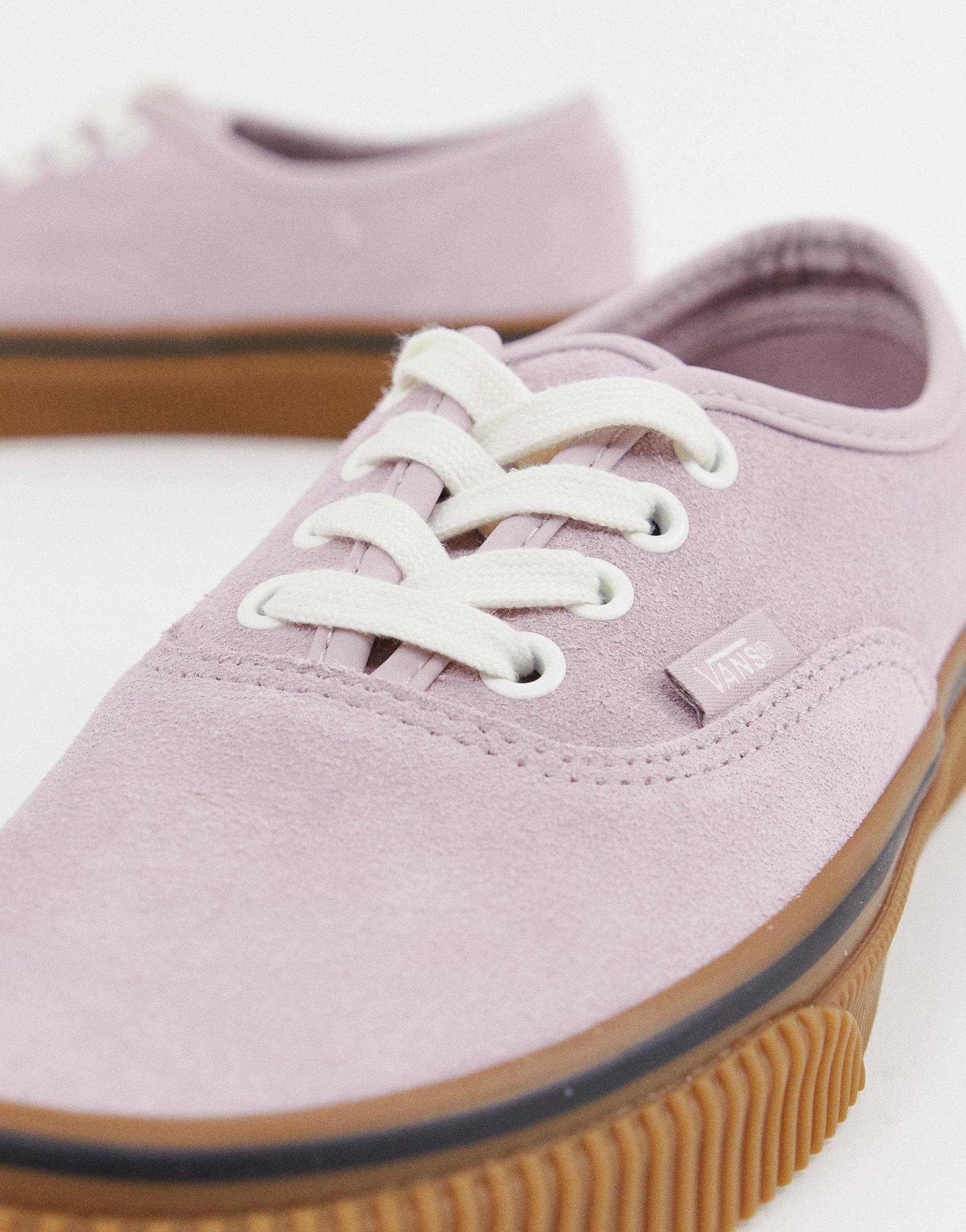 vans authentic suede and gum pink trainers