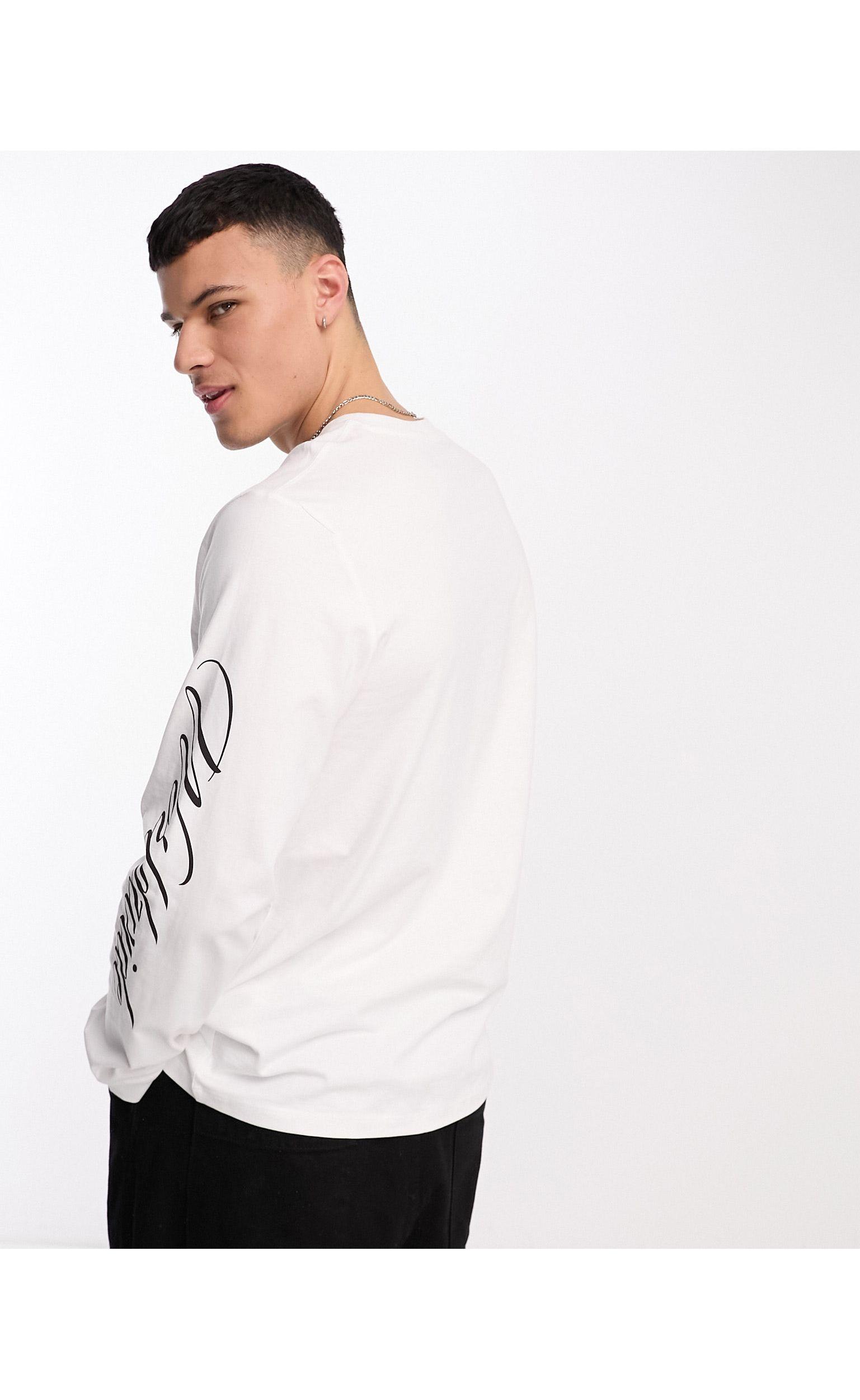 & Jones Originals Long Sleeve With Sleeve Print in Natural for | Lyst