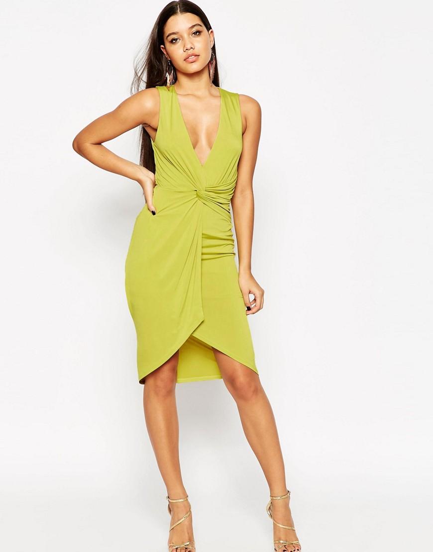 asos lime green dress