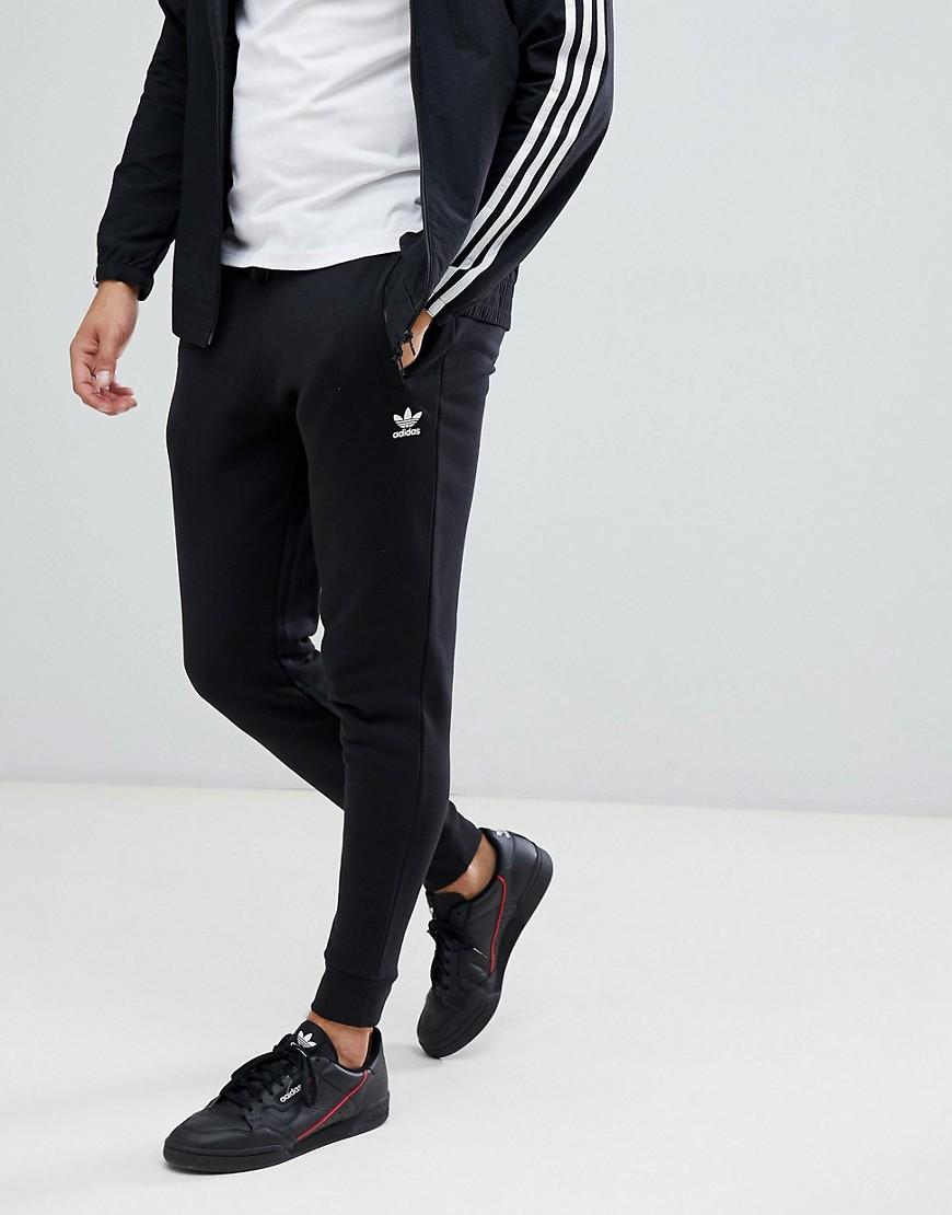 adidas Originals Premium Skinny Joggers in Black for Men - Lyst